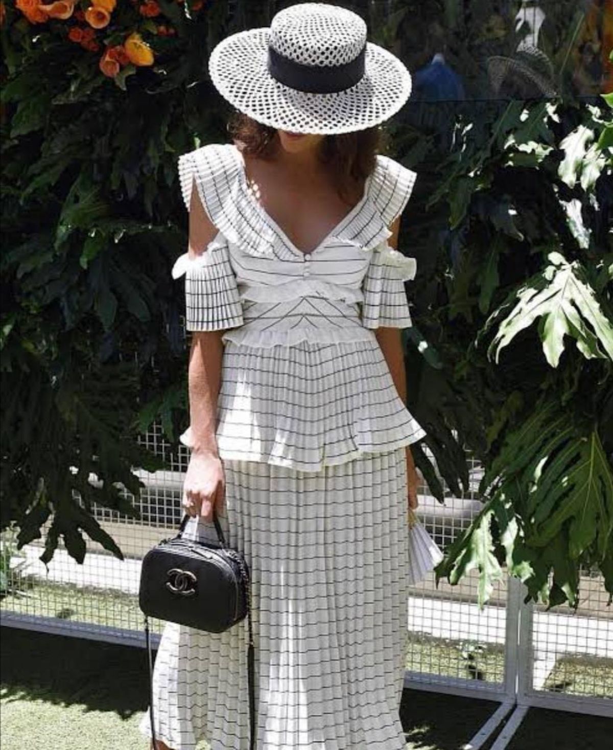 Self Portrait Monochrome Stripe Dress Size 6 - Image 3