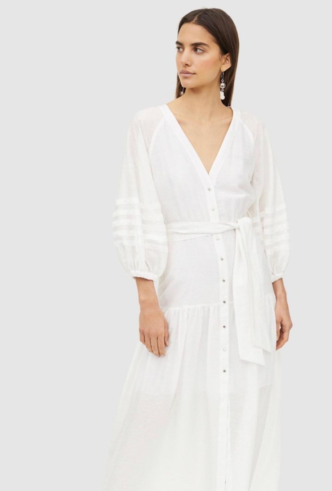 Manning Cartel Balloon Art Maxi Dress  White Size 14  for rent on The Volte - main image