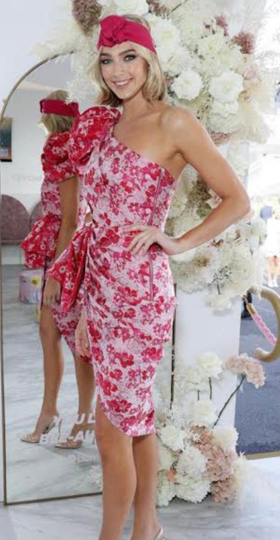 Eliya The Label Michelle Dress Pink Size 10 for rent on The Volte - main image
