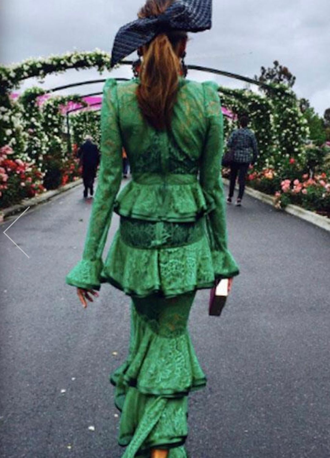 Nicola Finetti Maia dress green size 10 for rent on The Volte - main image