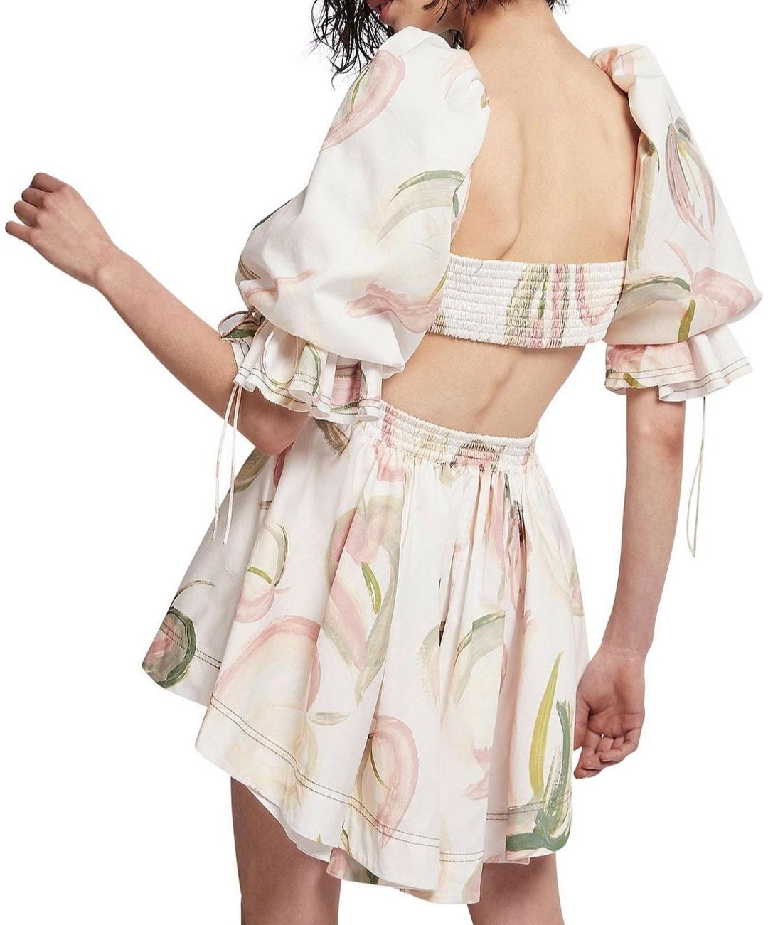 Aje Imprint Mini Dress Print Size 10 for rent on The Volte - main image