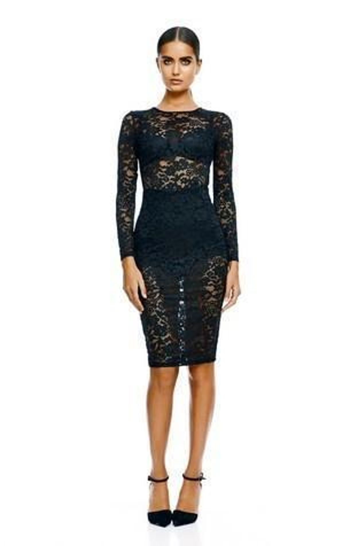 MISHA Camilla Lace Dress black size 8 - Image 1