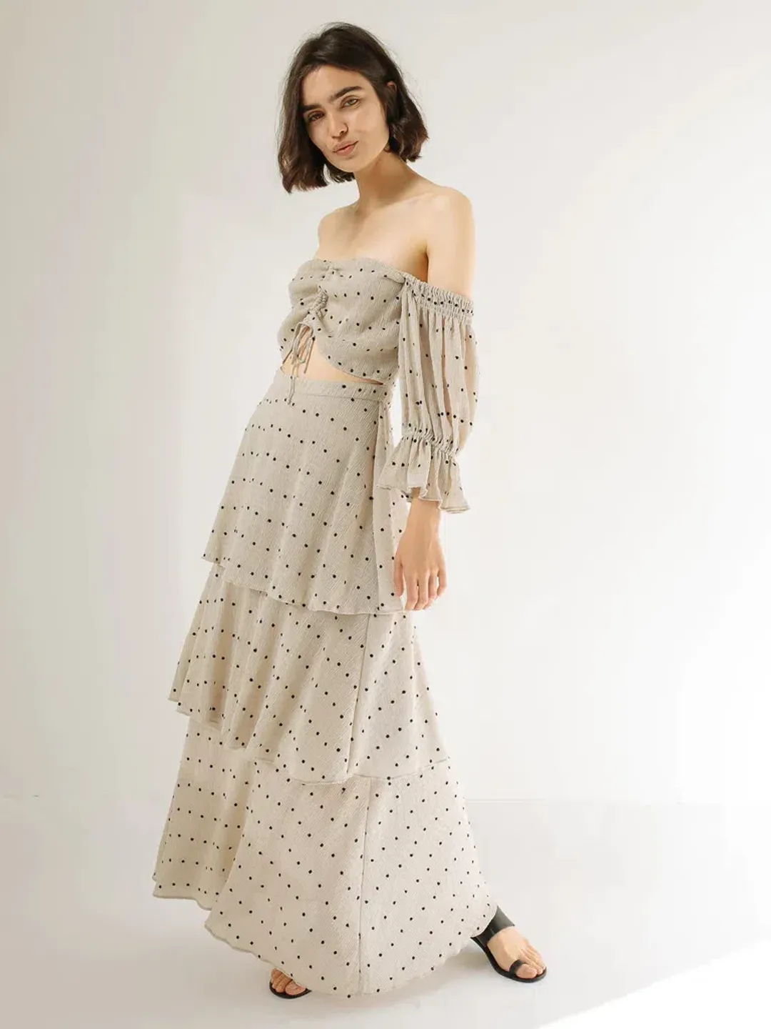 Sir The Label Camille Cut Out Floor Length Gown Cream | AU 10 for rent on The Volte - main image
