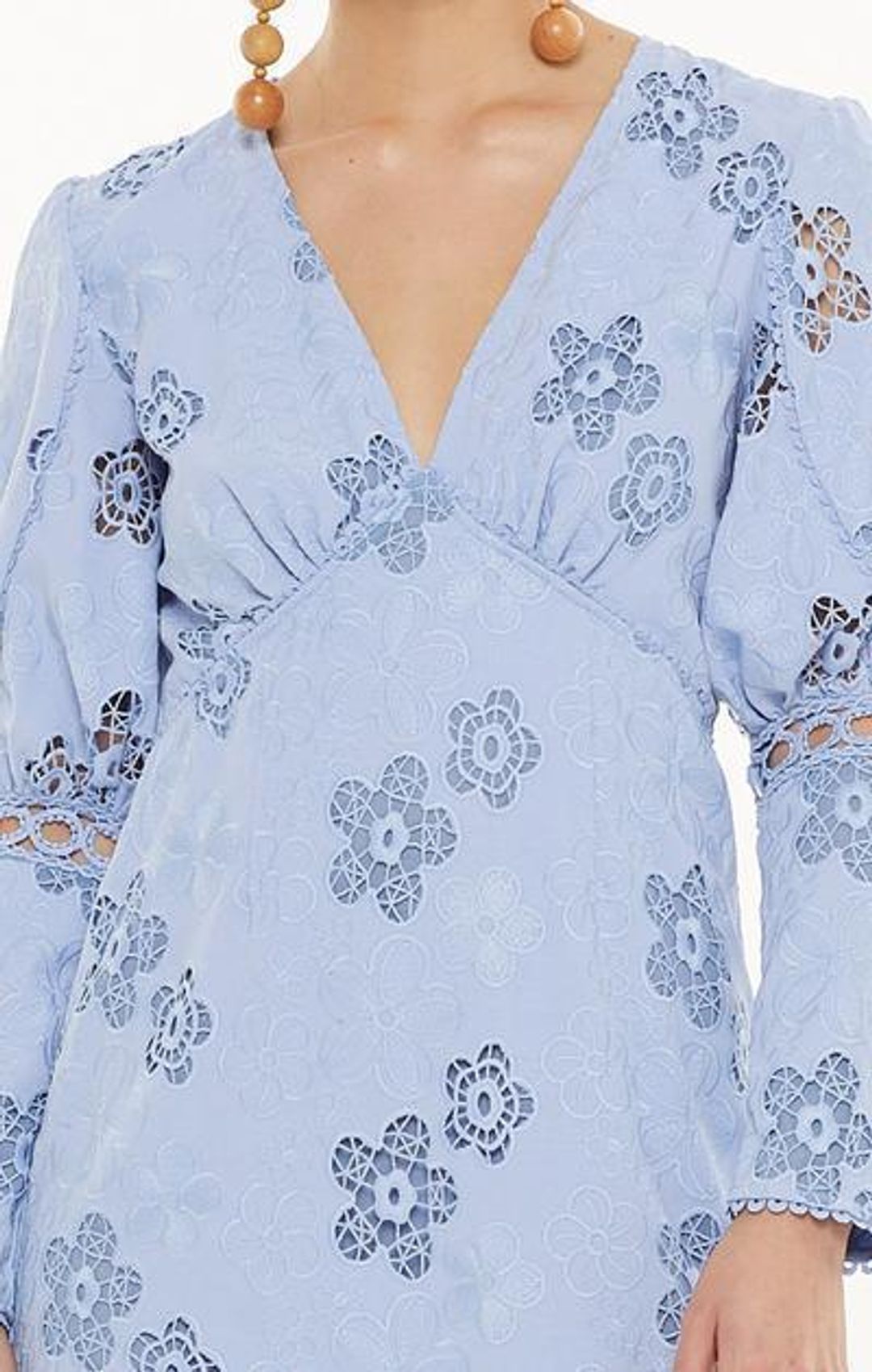 Blue Hue LS mini dress for rent on The Volte - main image