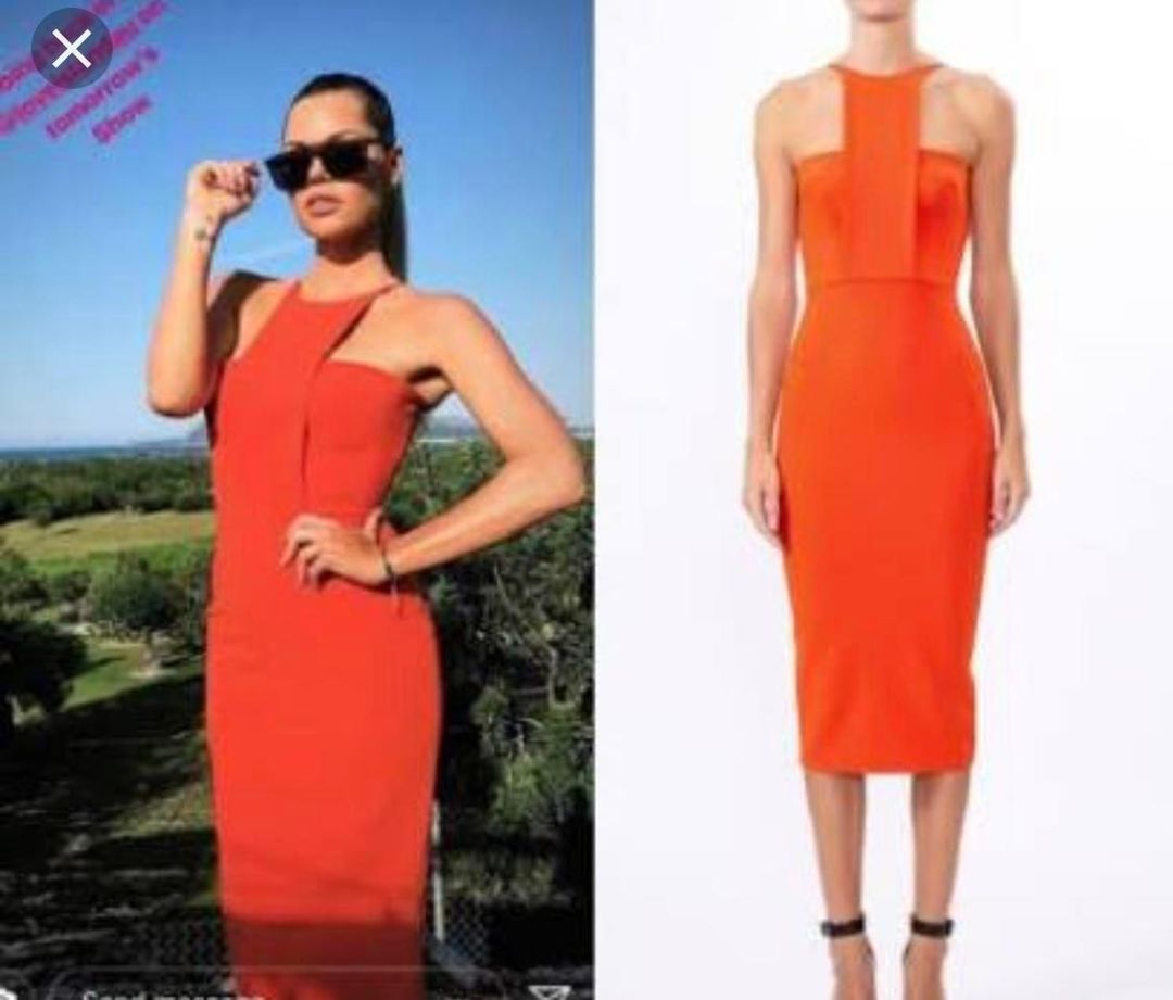 Alex Perry Piper Dress Orange Size 10 for rent on The Volte - main image