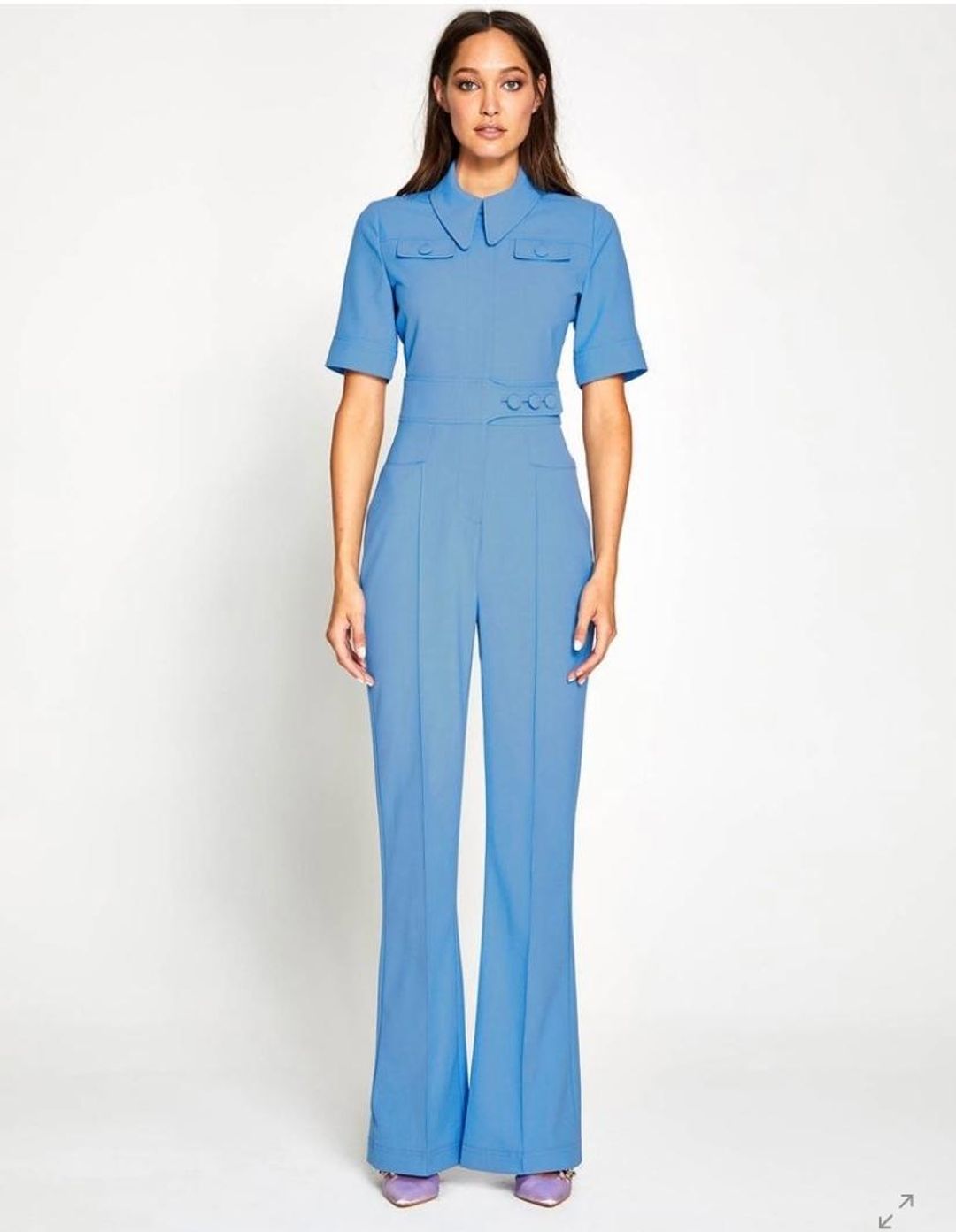 Alice McCall Little Journey Jumpsuit in curulean  size 8 for rent on The Volte - main image