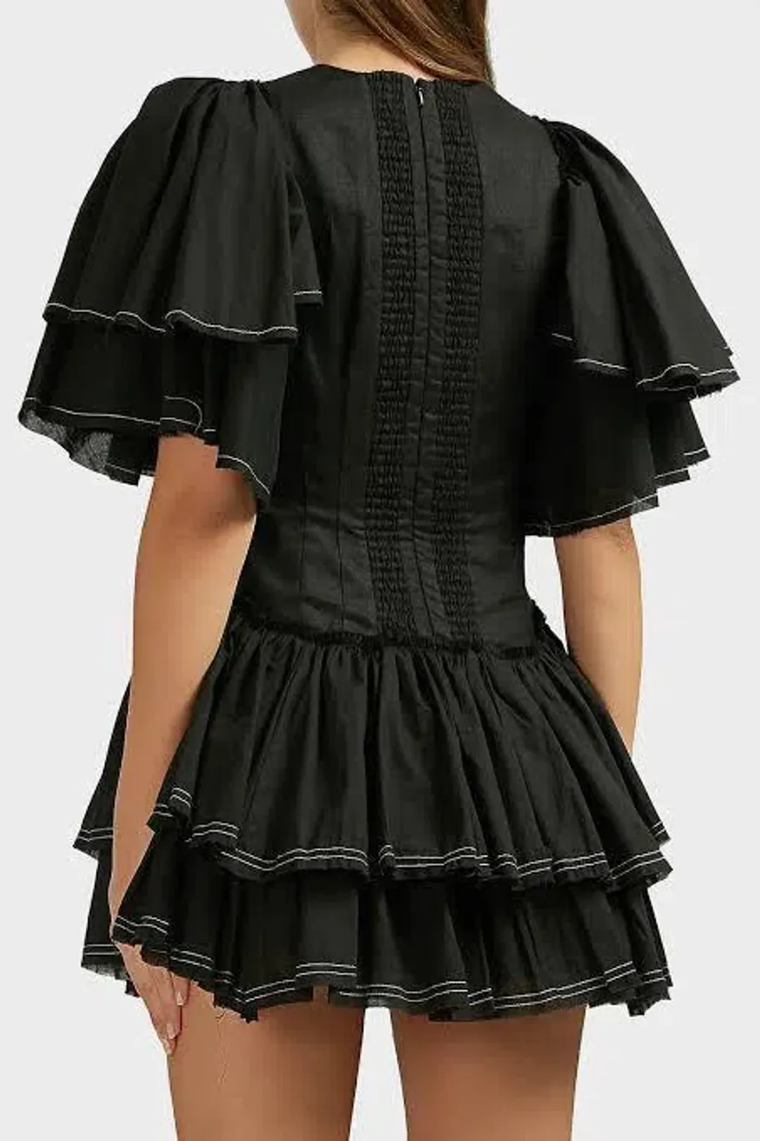 Aje Bennett Mini Dress Black Size 6 for rent on The Volte - main image