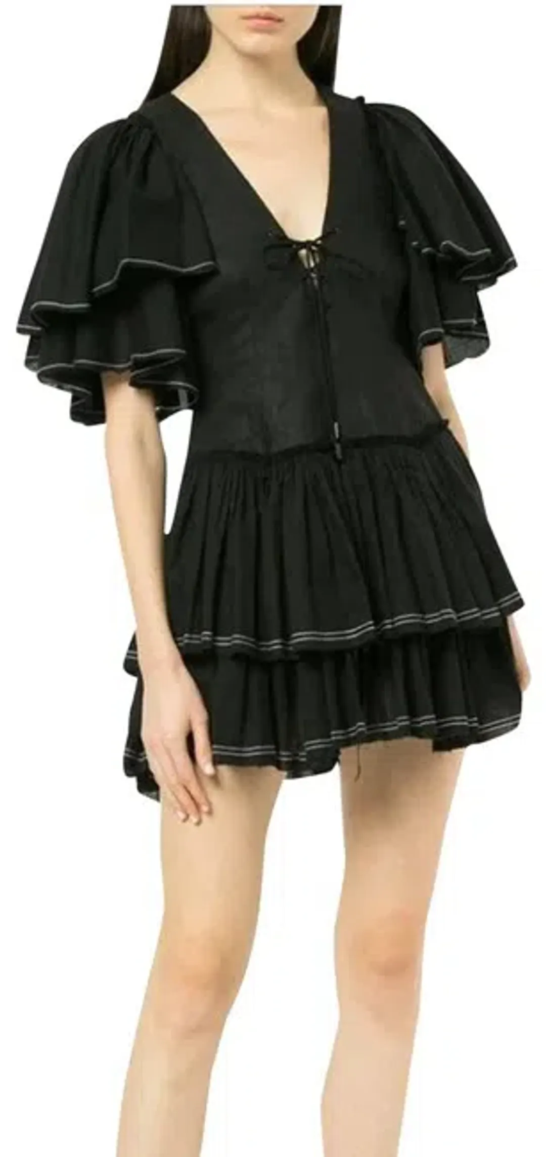 Aje Bennett Mini Dress Black Size 6 for rent on The Volte - main image