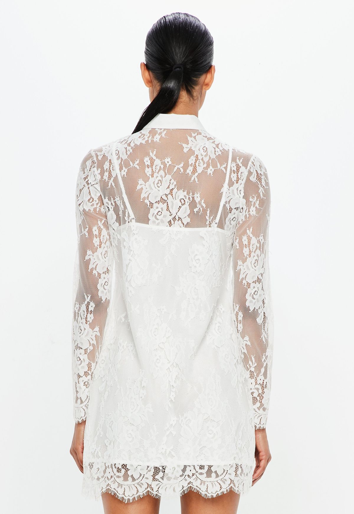 Peace & Love Lace Shirt Dress - Image 2