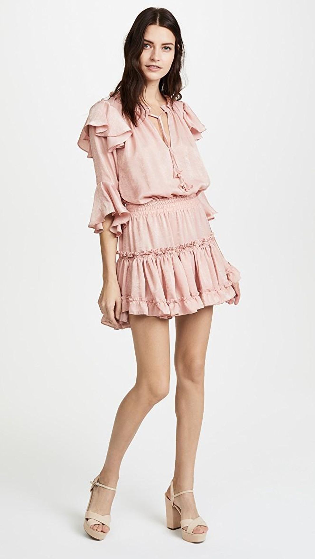 Misa Los Angeles Aliz Dress Mauve Pink Size AU 6 for rent on The Volte - main image