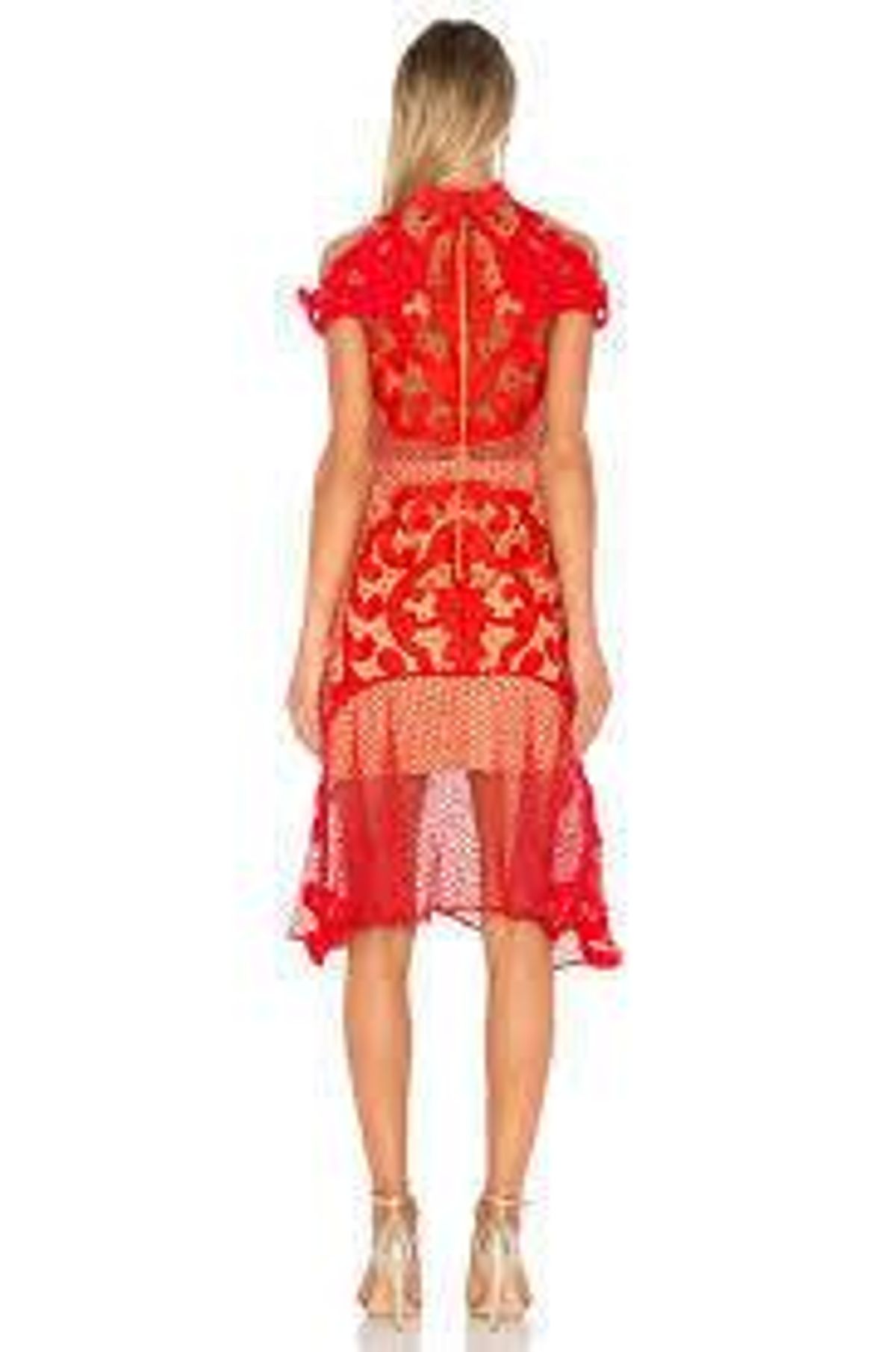 Stunning THURLEY Rose Ceremony Red Midi Dress - Size 6 - RRP $649.99 - Image 5