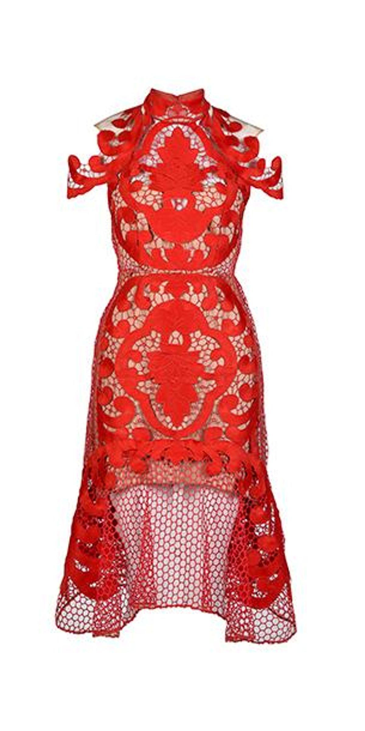 Stunning THURLEY Rose Ceremony Red Midi Dress - Size 6 - RRP $649.99 - Image 2