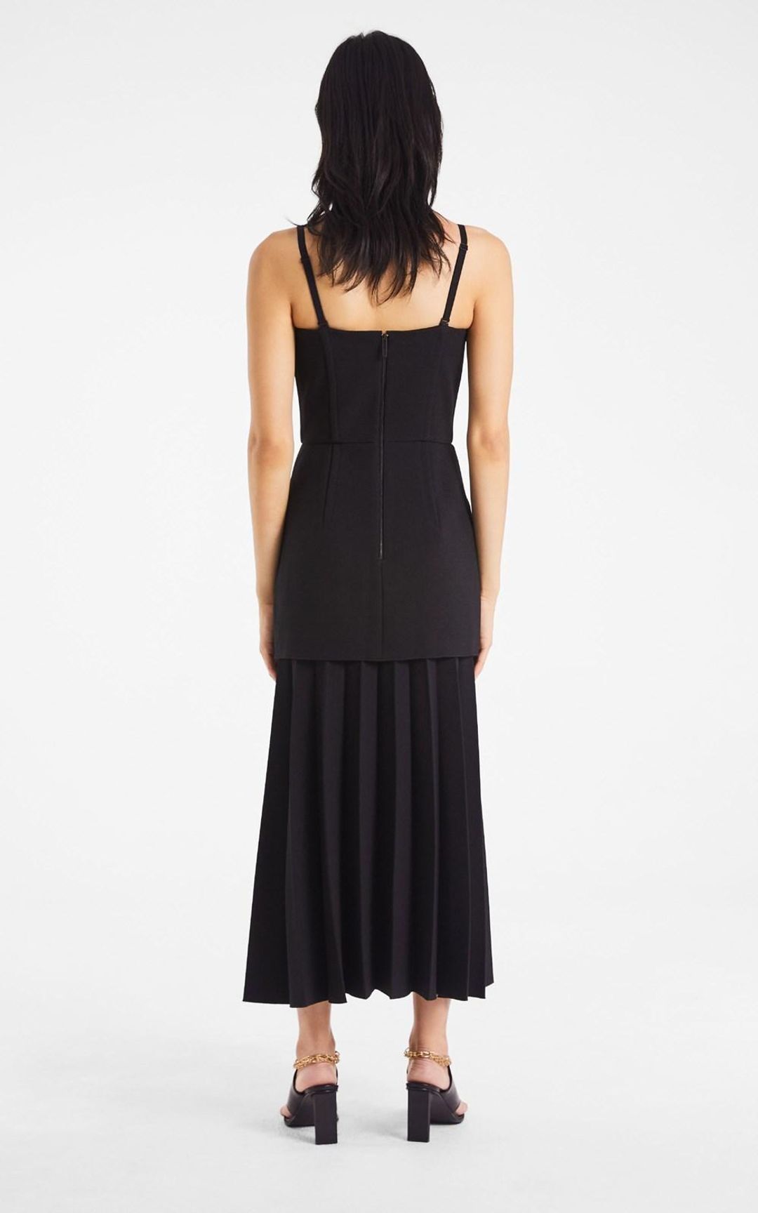 Dion Lee HOOK & EYE PLEAT CREPE DRESS for rent on The Volte - main image