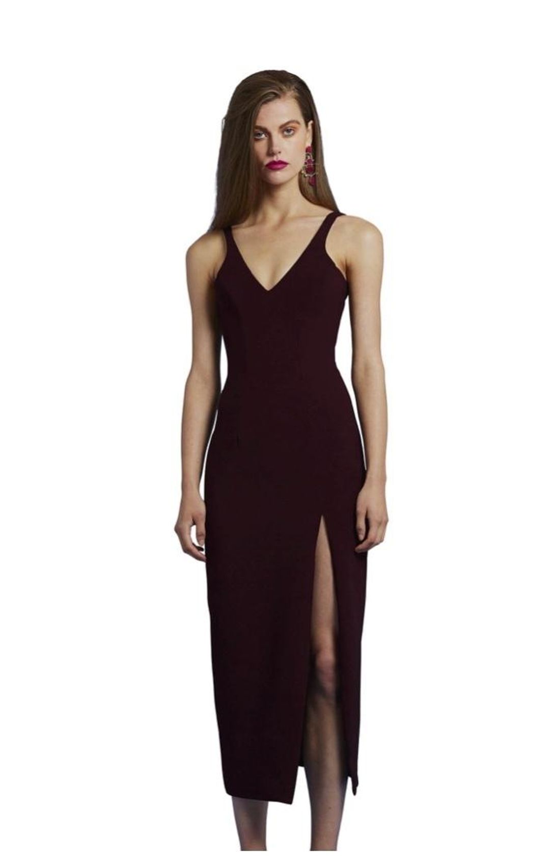 By Johnny Contour Lines Split Midi Dress Size 12 for rent on The Volte - main image