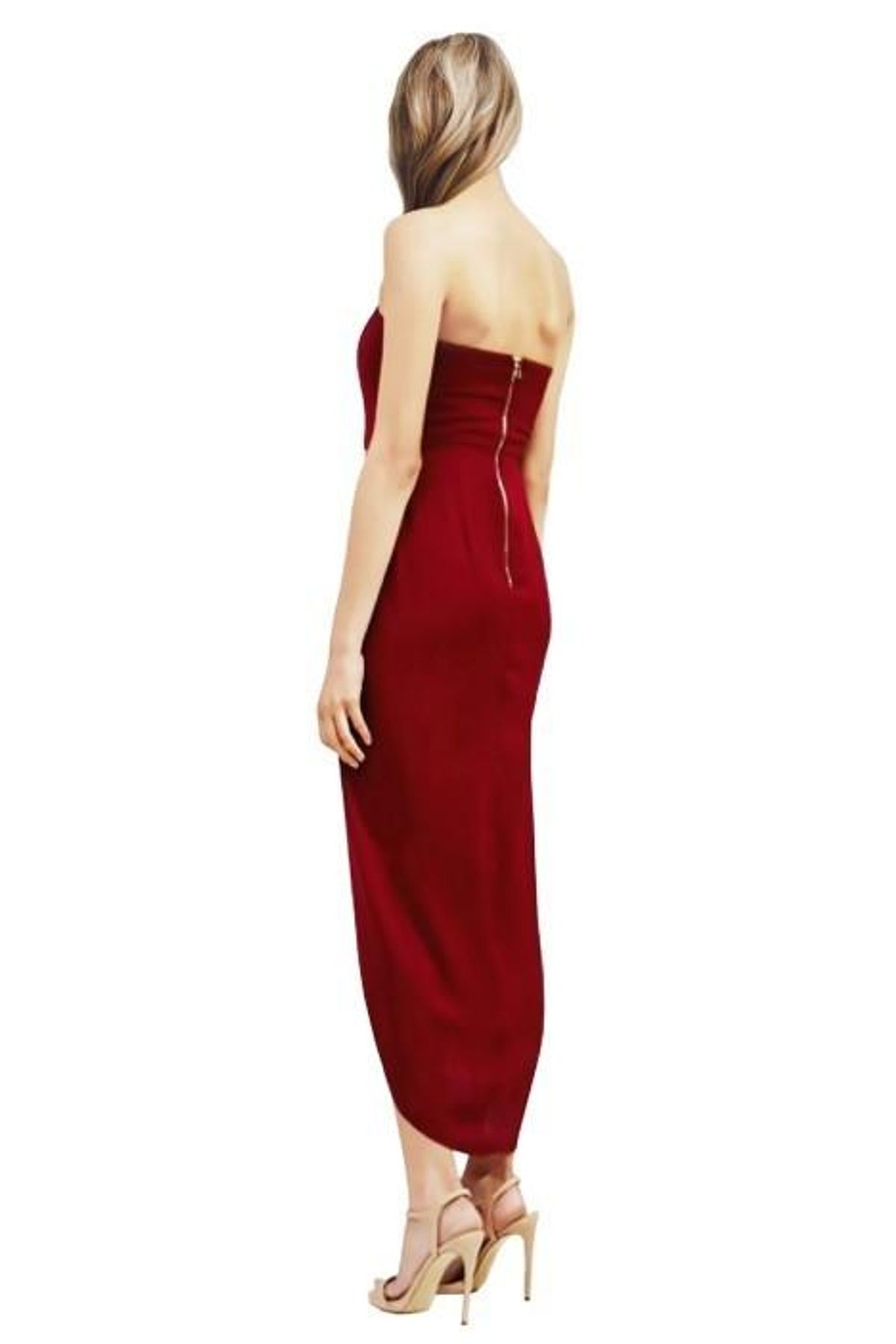Shona Joy Core V Bustier Draped Midi Dress Size 12 - Image 2
