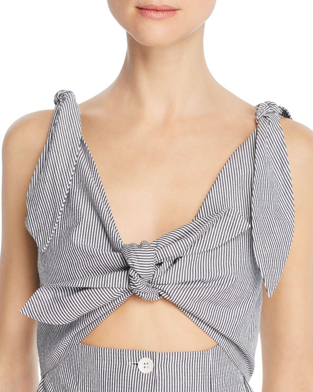 Alice McCall “Make sense striped cutout midi dress”- Size 10 - Image 3