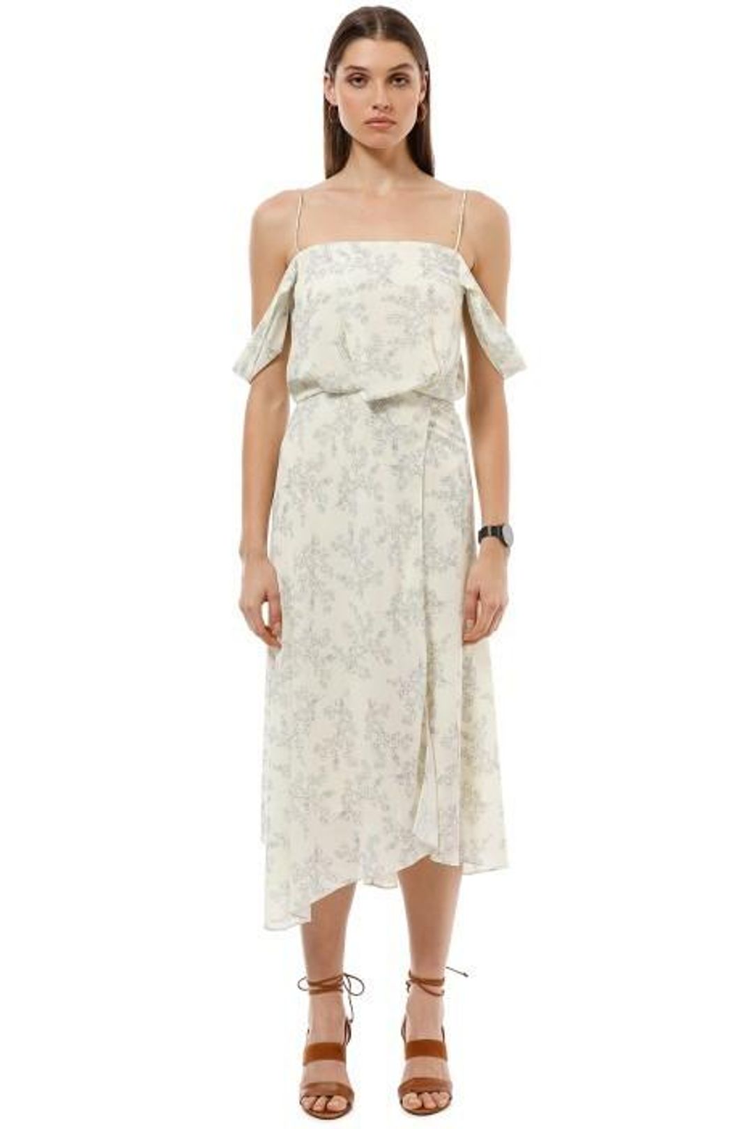 Camilla and Marc Lucia Midi Dress Print White Size 14 for rent on The Volte - main image