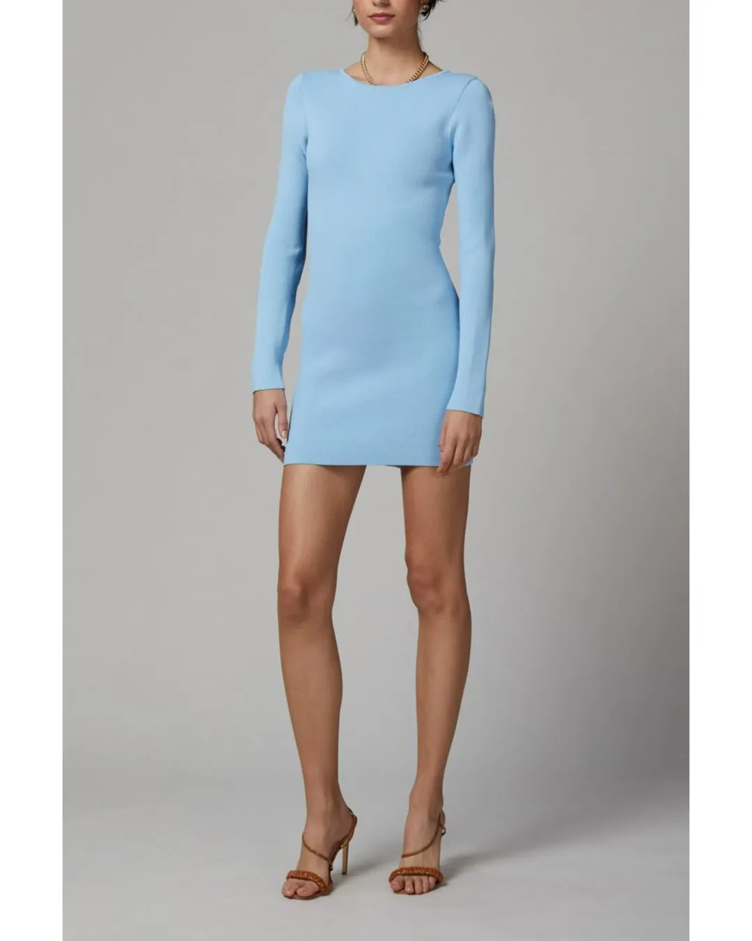 Bec & Bridge Emeline Long Sleeve Mini Dress Blue Size AU 6 for rent on The Volte - main image