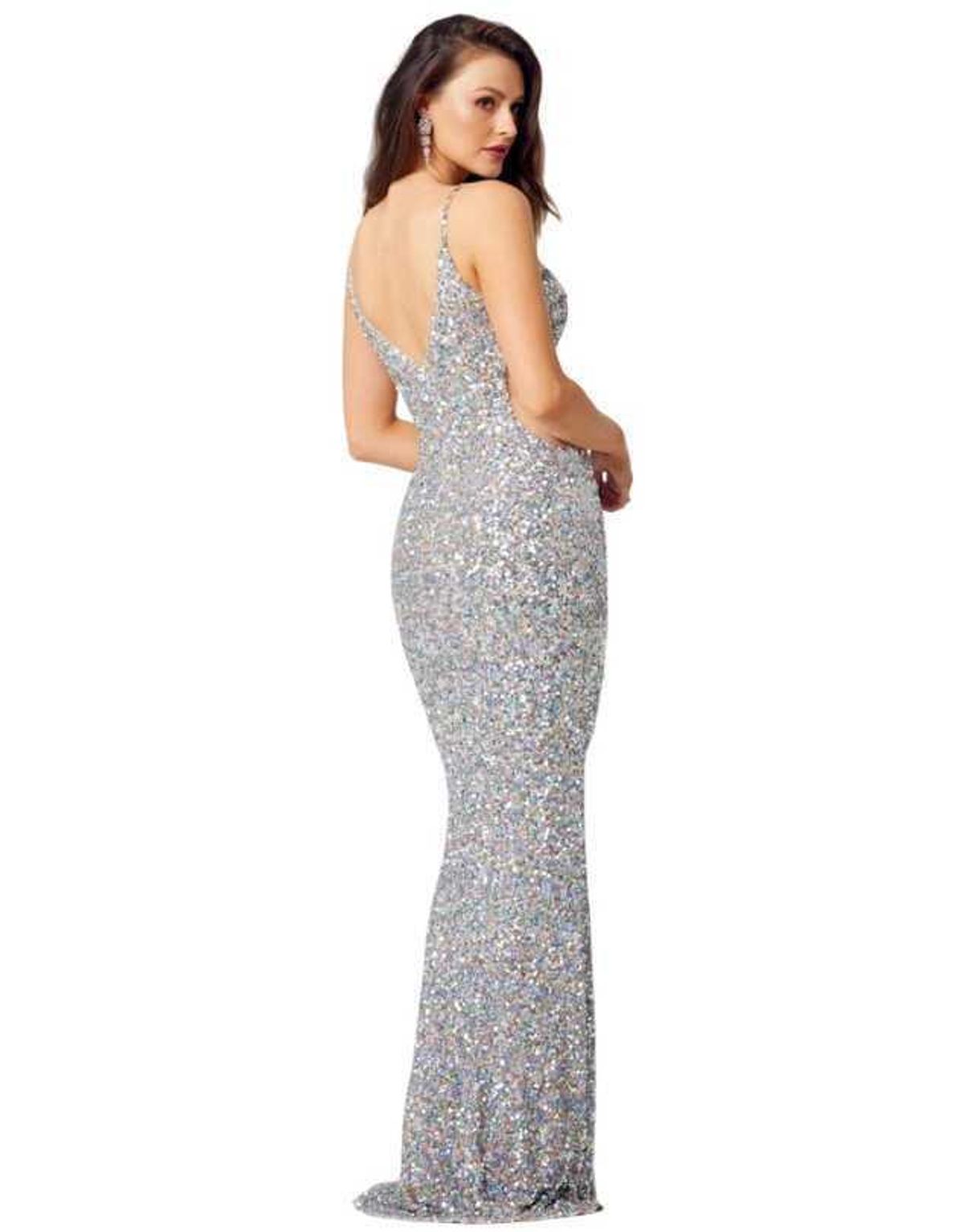 Tania Olsen Anastasia Gown silver size 8 - Image 2