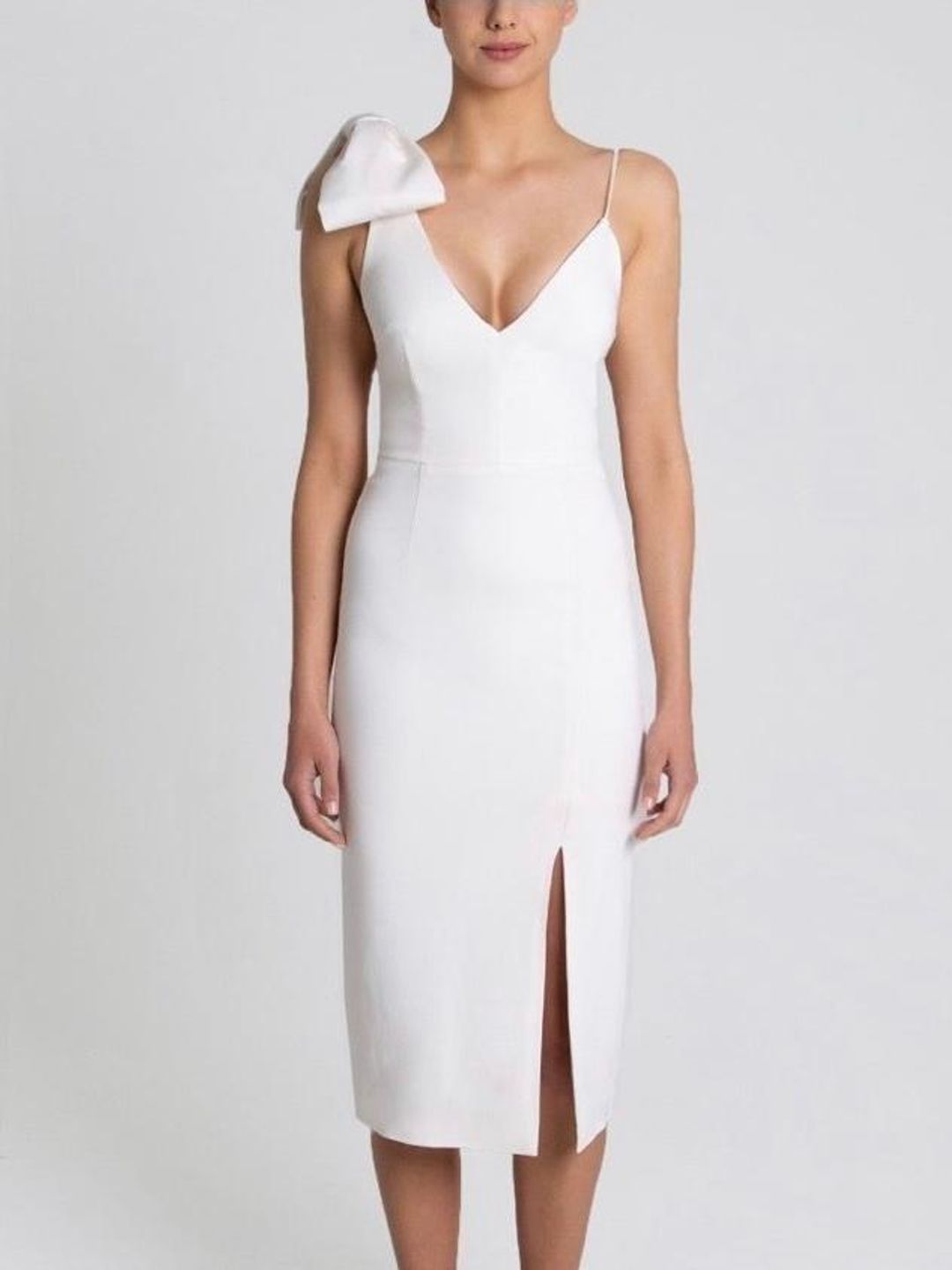 Rebecca Vallance Mondrian Bow Dress White Size 6 for rent on The Volte - main image