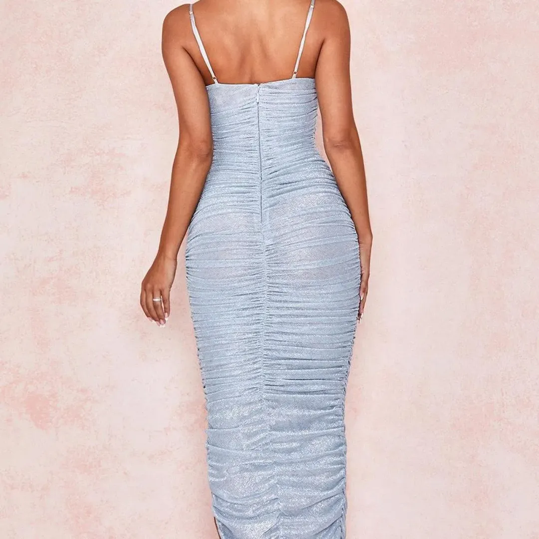 House of CB Fornarina Maxi Dress Blue Size 10 for rent on The Volte - main image