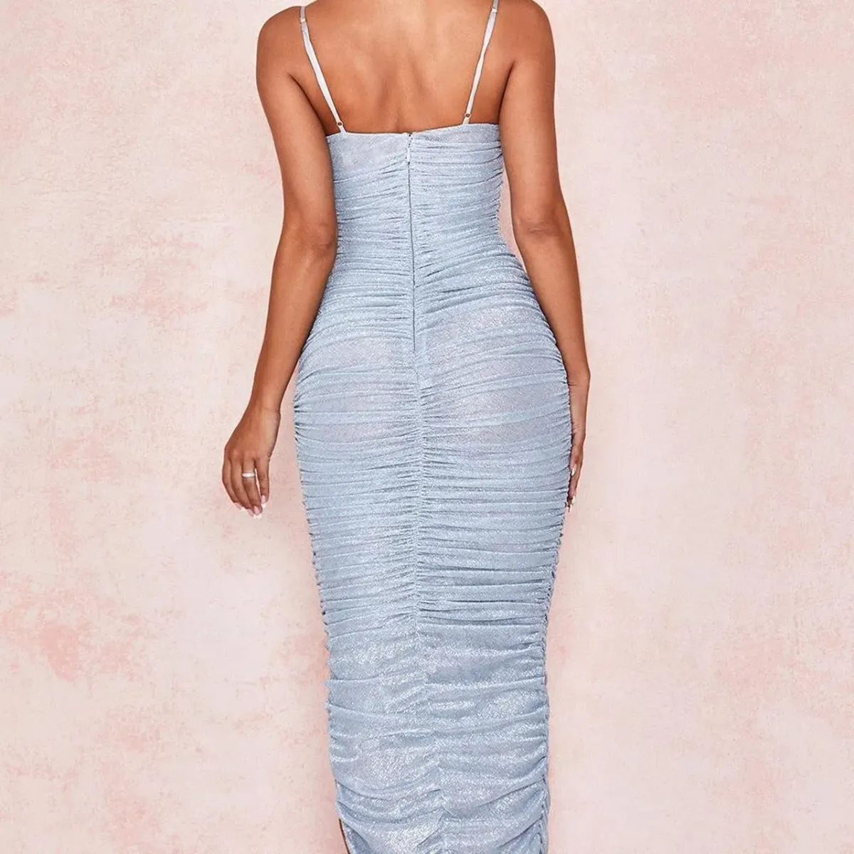 House of CB Fornarina Maxi Dress Blue Size 10 - Image 3