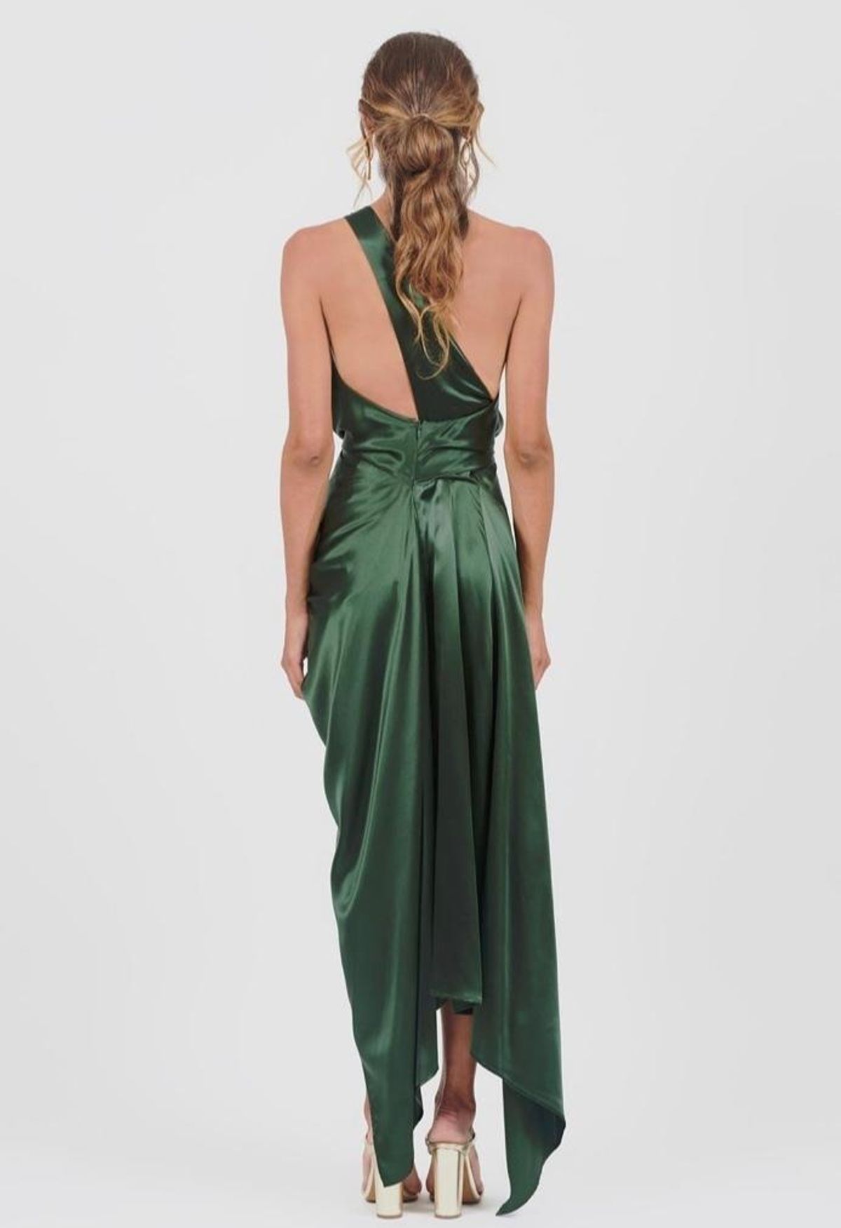 One fell swoop philly dress in silk jungle green/size 6 - Image 2