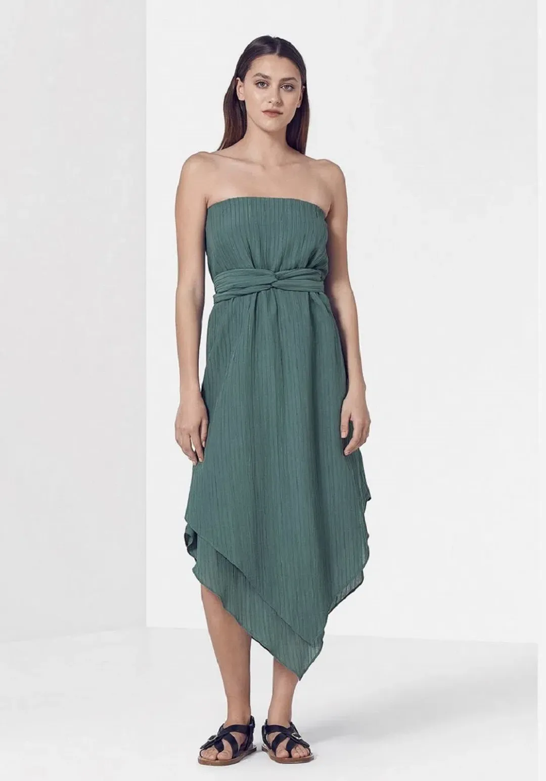 Viktoria & Woods Splendour Midi Dress Green Size 4 for rent on The Volte - main image