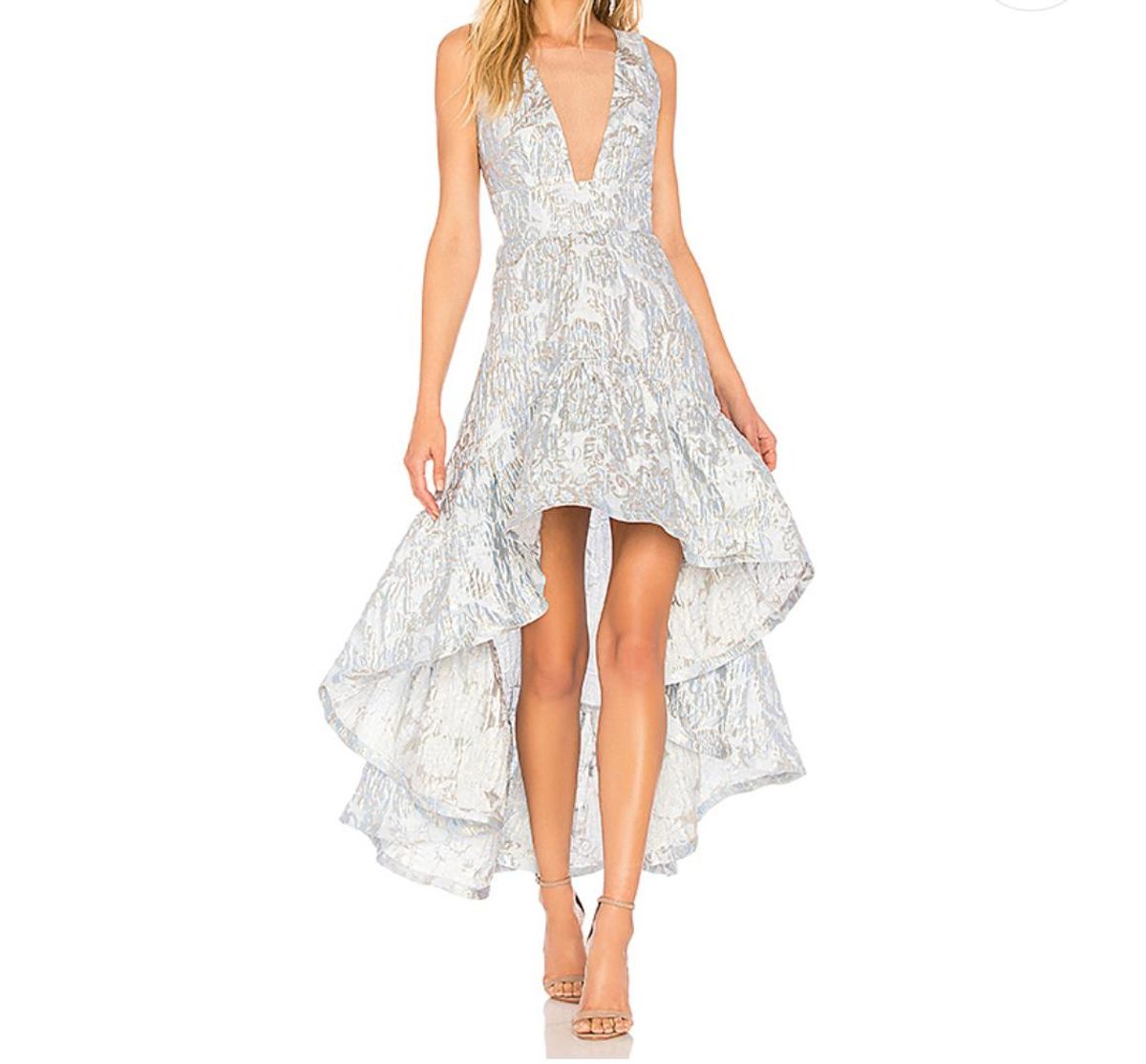 Bronx and Banco Fiona Gown Silvery Blue Size 10 - Image 2