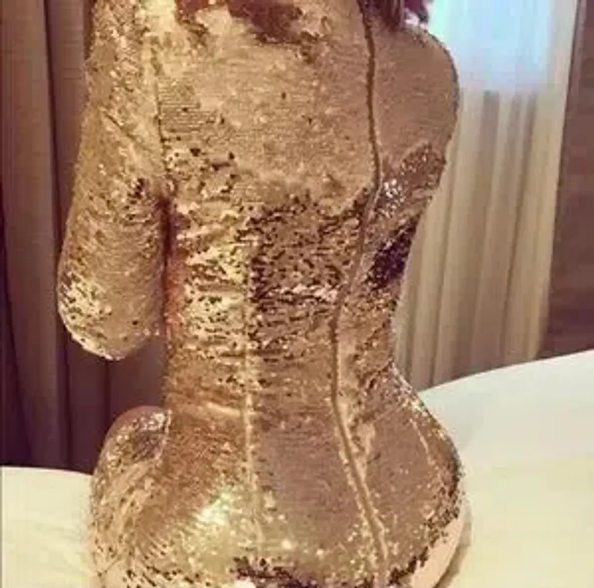 MISHA Kimberlia Dress Gold Size 12 - Image 3