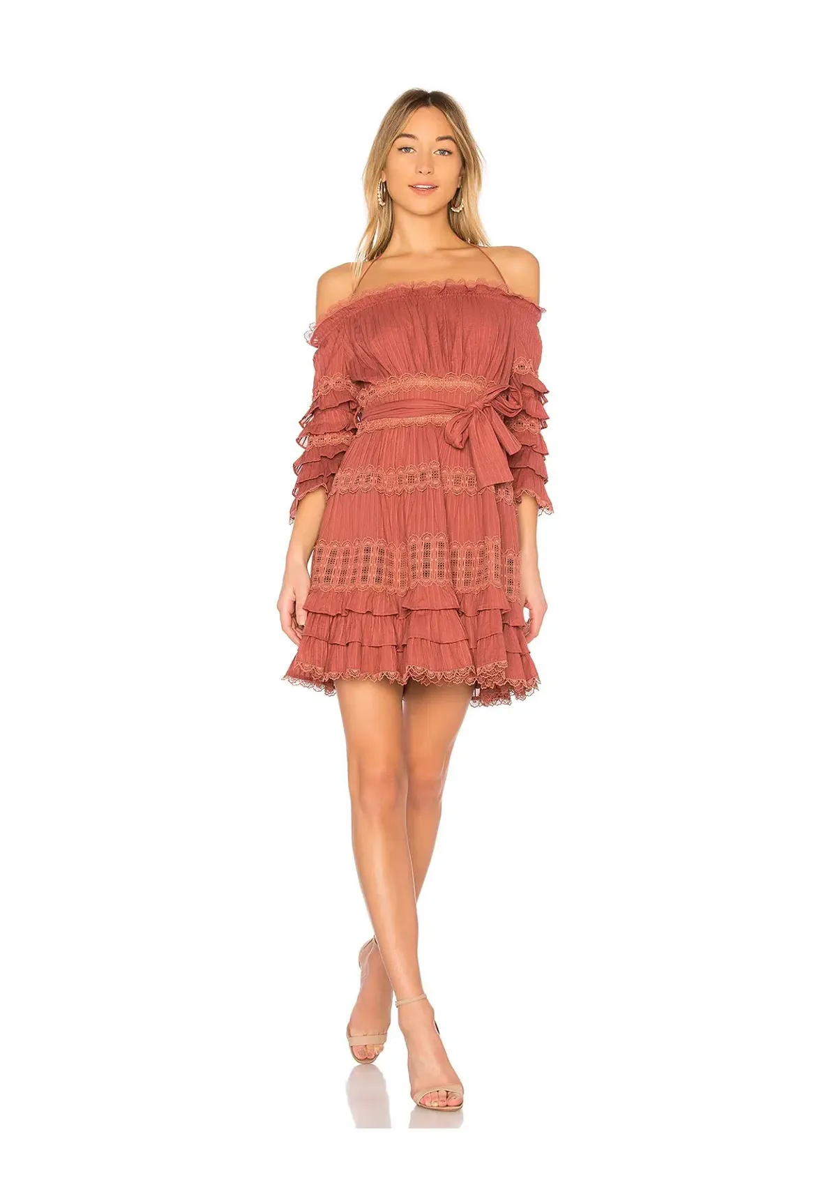 Zimmermann Corsair Frill Tier Dress in Vintage Rose Size 2/AU 12 - Image 1