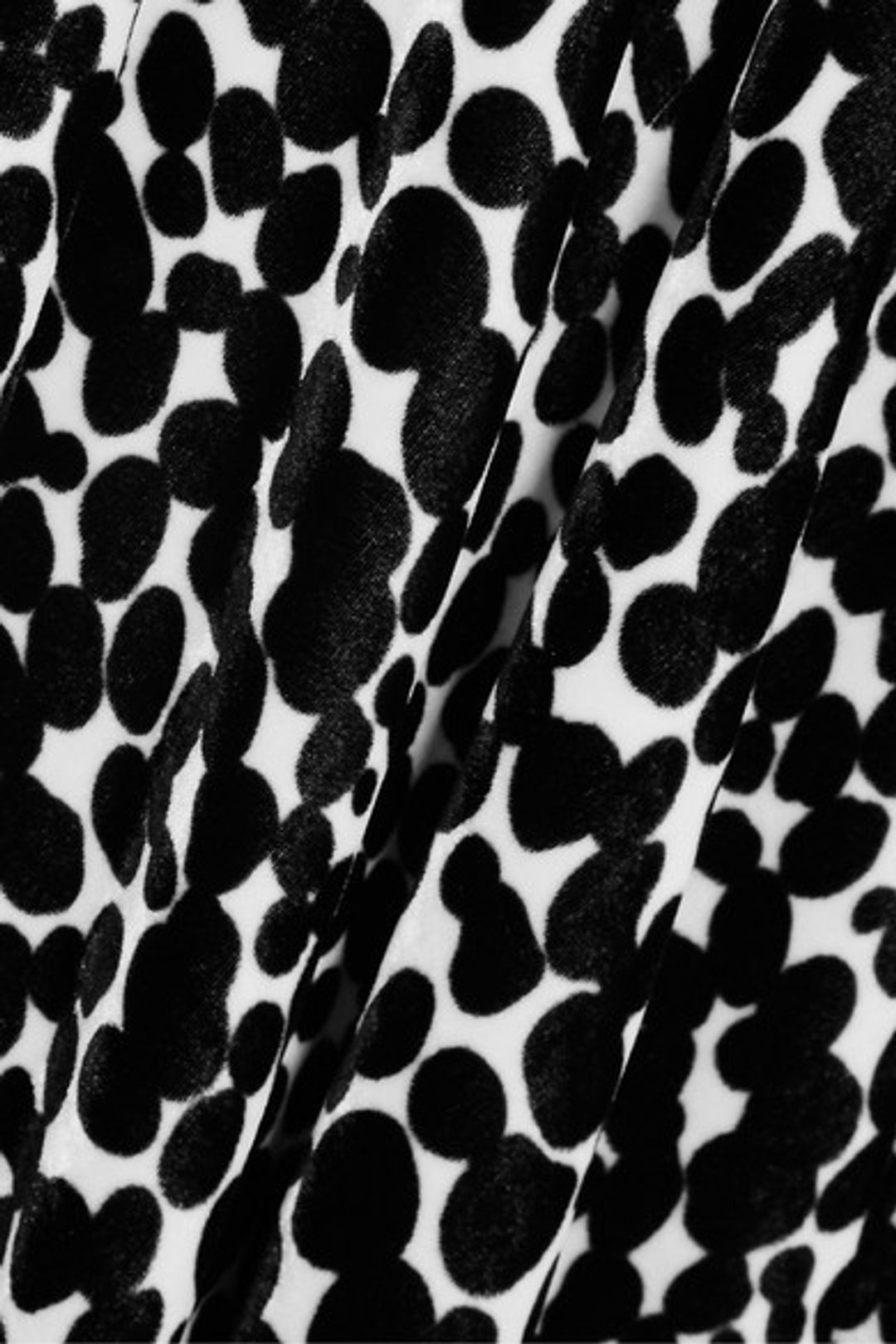 Raquel Diniz - Giovanna printed velvet halterneck gown in Black/white, Size 6 for rent on The Volte - main image