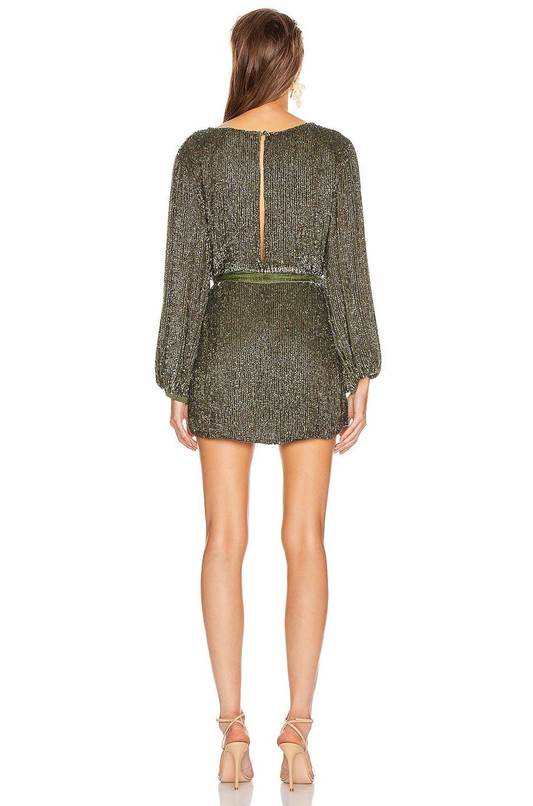 Retrofete Grace Mini Dress in Army Green Size S / Au 8 for rent on The Volte - main image