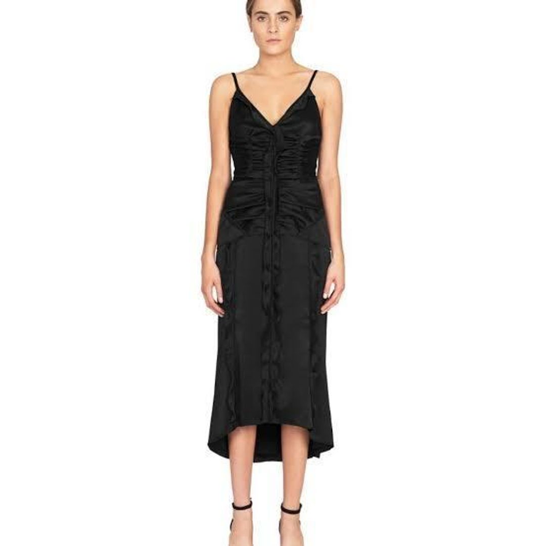 Camilla and Marc Sentry Midi Dress Black Size 10 for rent on The Volte - main image