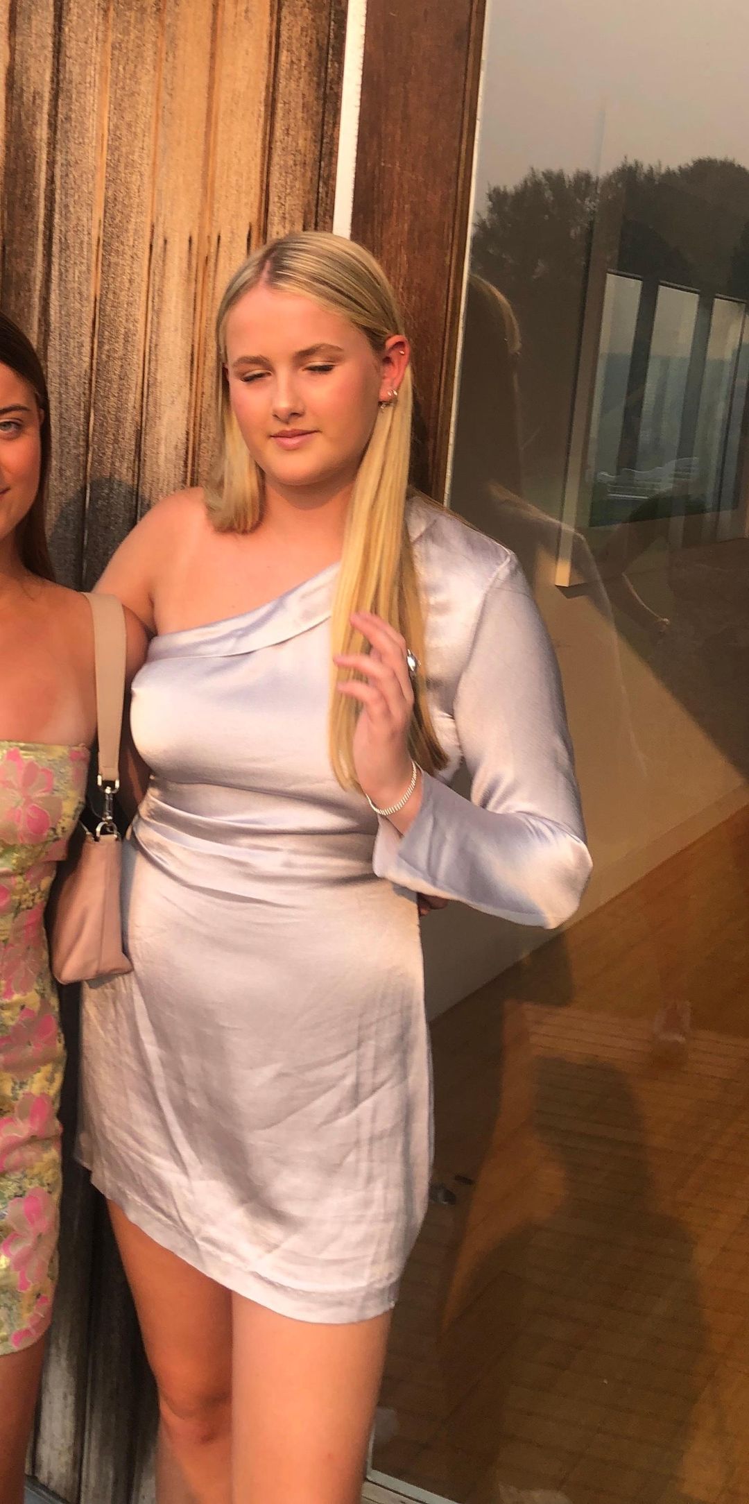 Bec & Bridge Caroline Mini Dress Silver Size 14 for rent on The Volte - main image