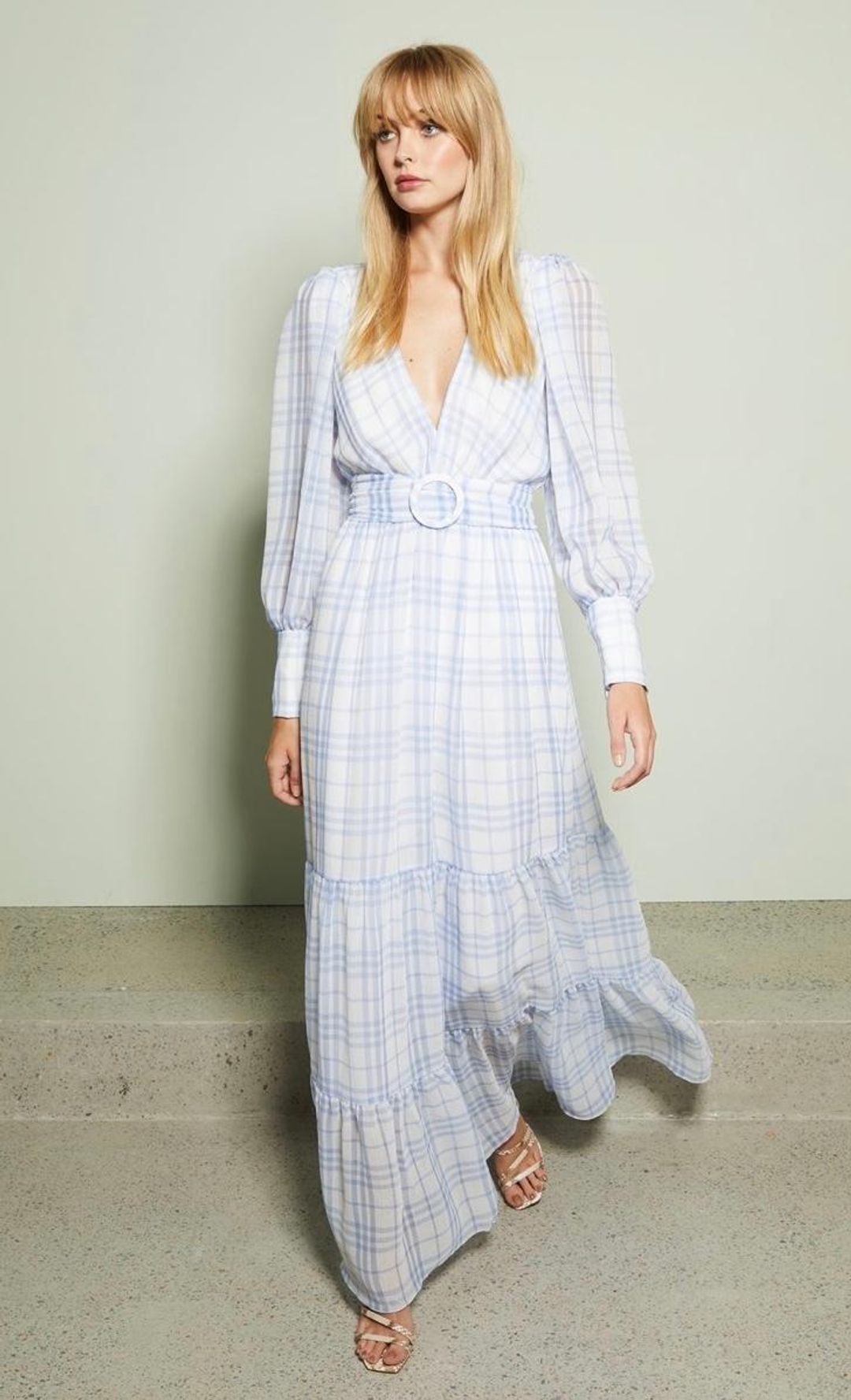 Bec & Bridge Alexa Midi Dress Gingham Print Size 8 for rent on The Volte - main image