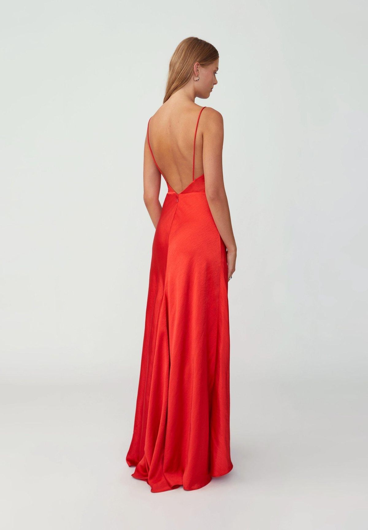 Fame & Partners Red Strappy Draped Gown  Size 10 - Image 3