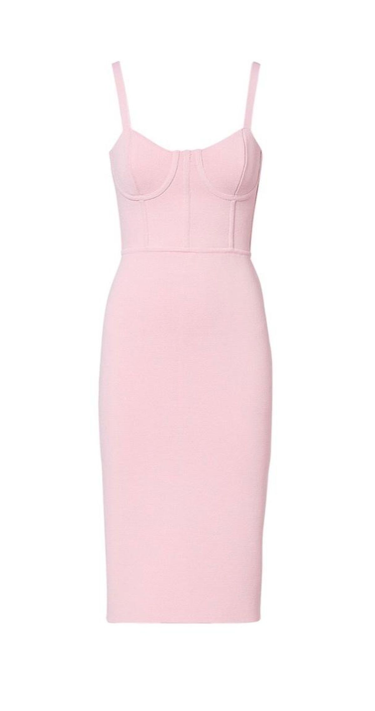 Scanlan Theodore Crepe Knit Bustier Dress Pink Size 8 - Image 5