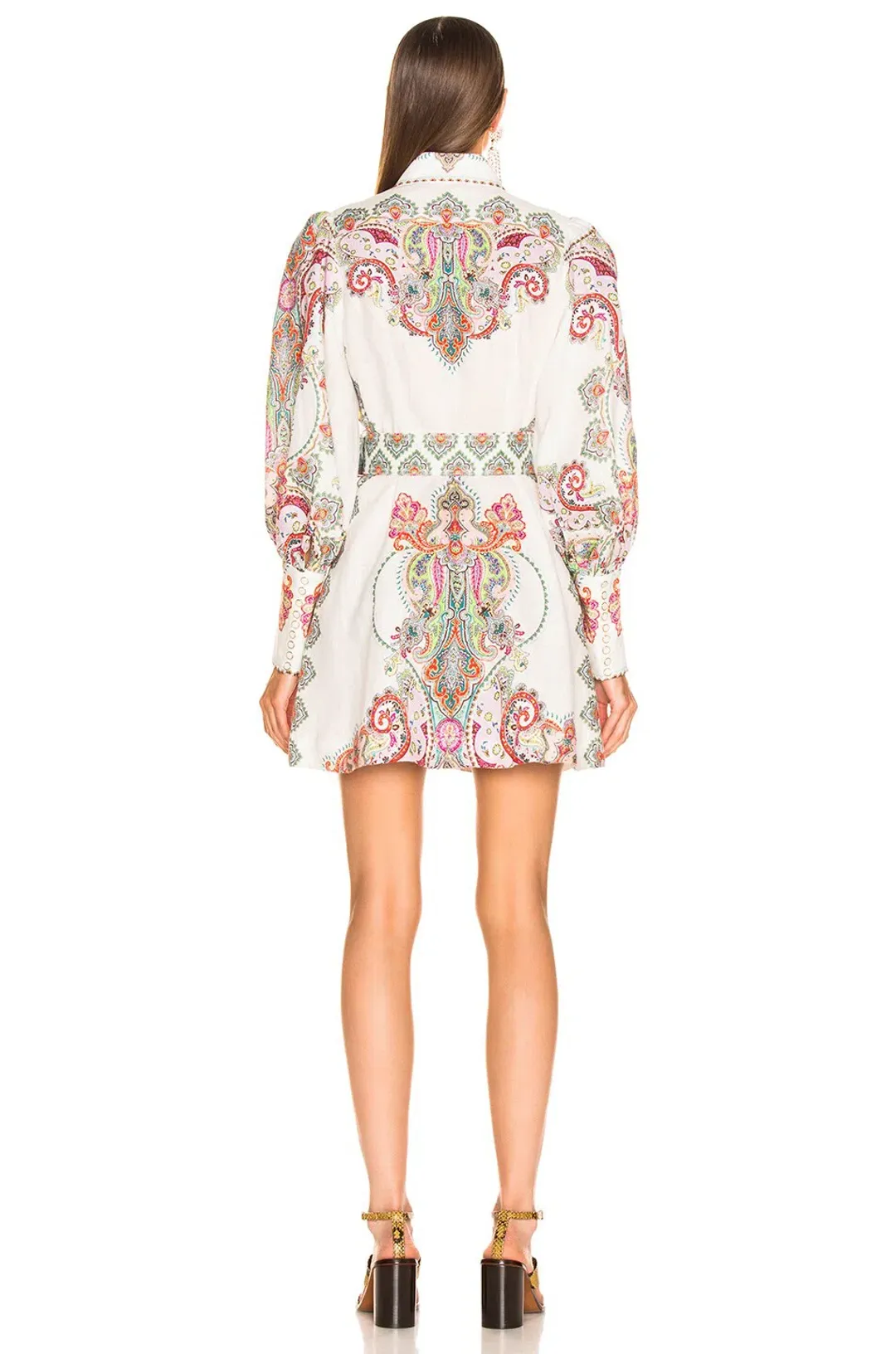 Zimmermann Ninety Six Shirt Dress Lennon Paisley Size 8 for rent on The Volte - main image