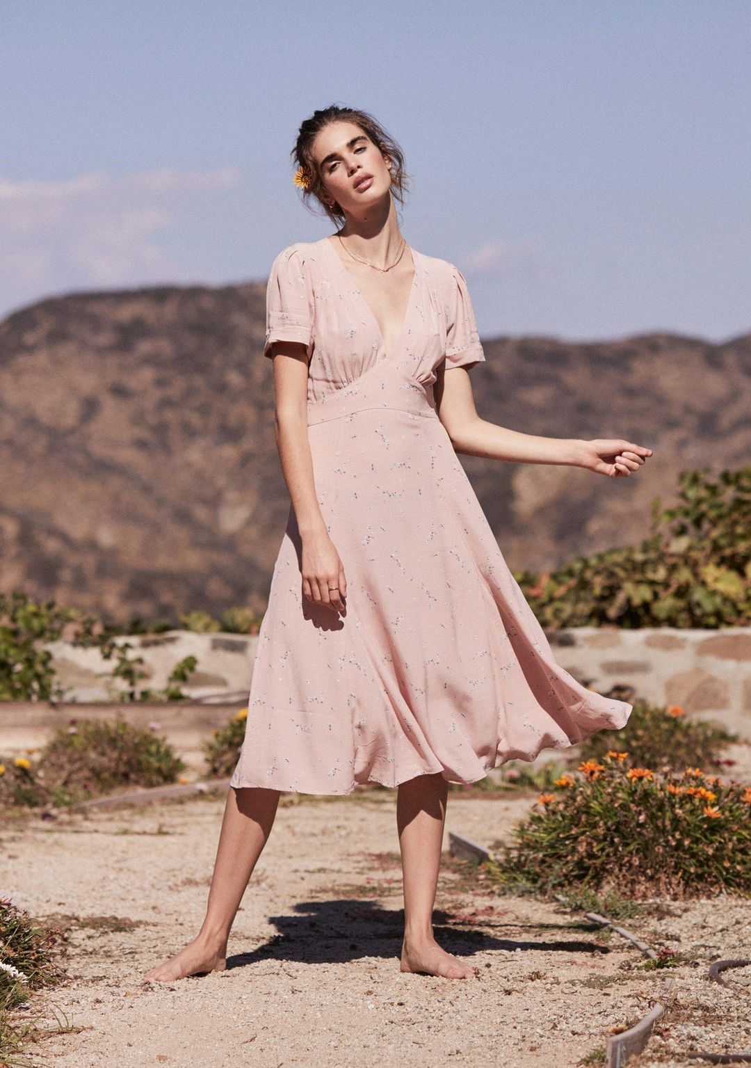 Auguste Clementine Bonne Midi Dress size 8 for rent on The Volte - main image
