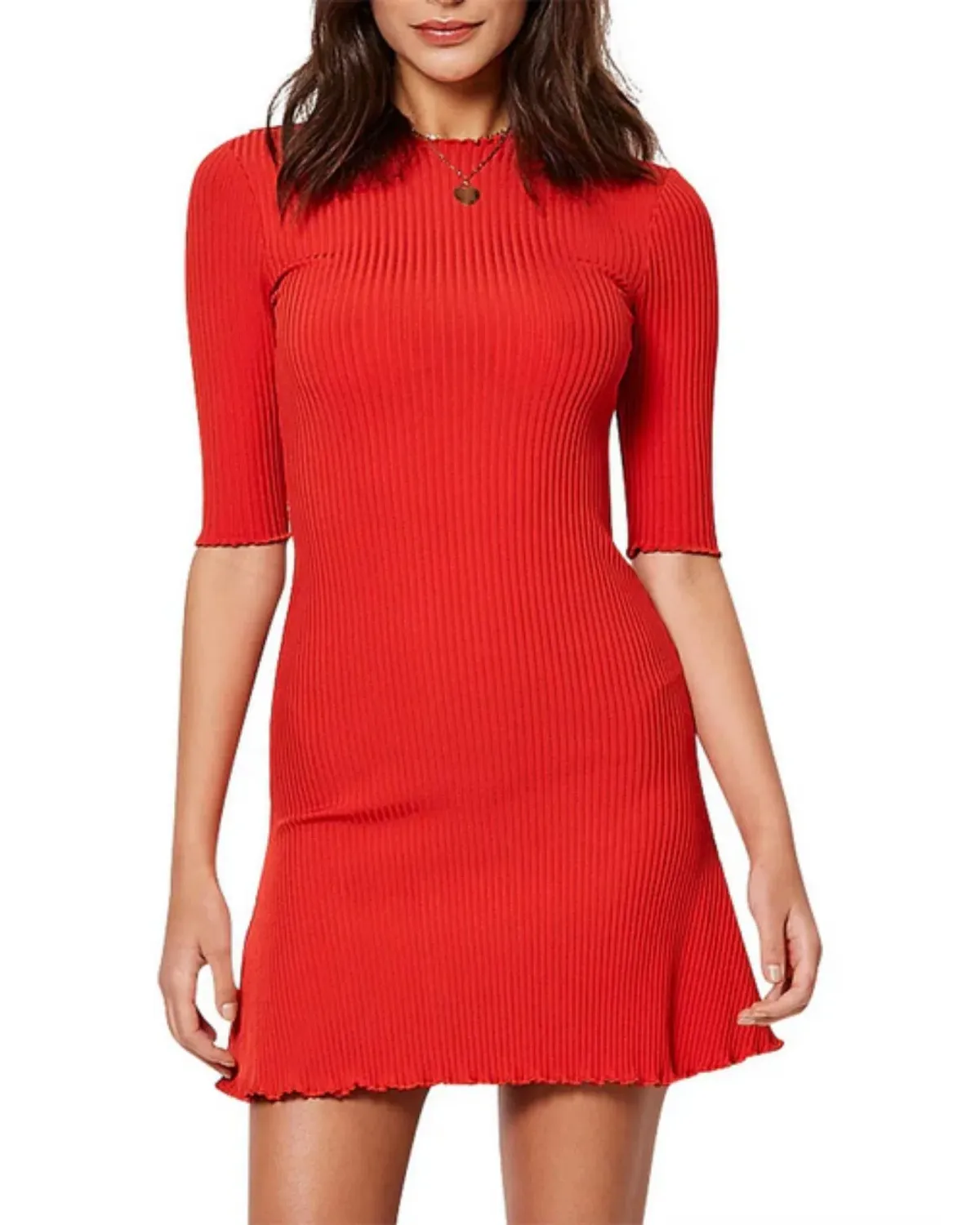 Bec & Bridge Babes Club Knit Mini Dress Red Size AU 8 - Image 2