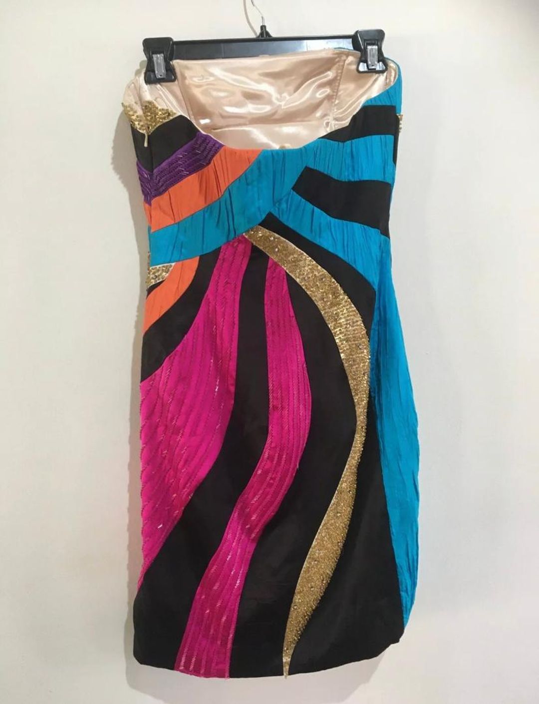 Sherri Hill Mini Dress Print Size 10 for rent on The Volte - main image