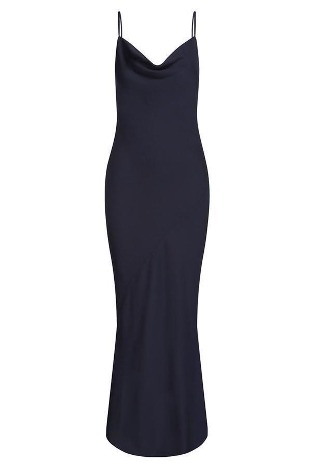 Shona Joy Luxe Bias Cowl Slip Dress Navy Size 10  for rent on The Volte - main image