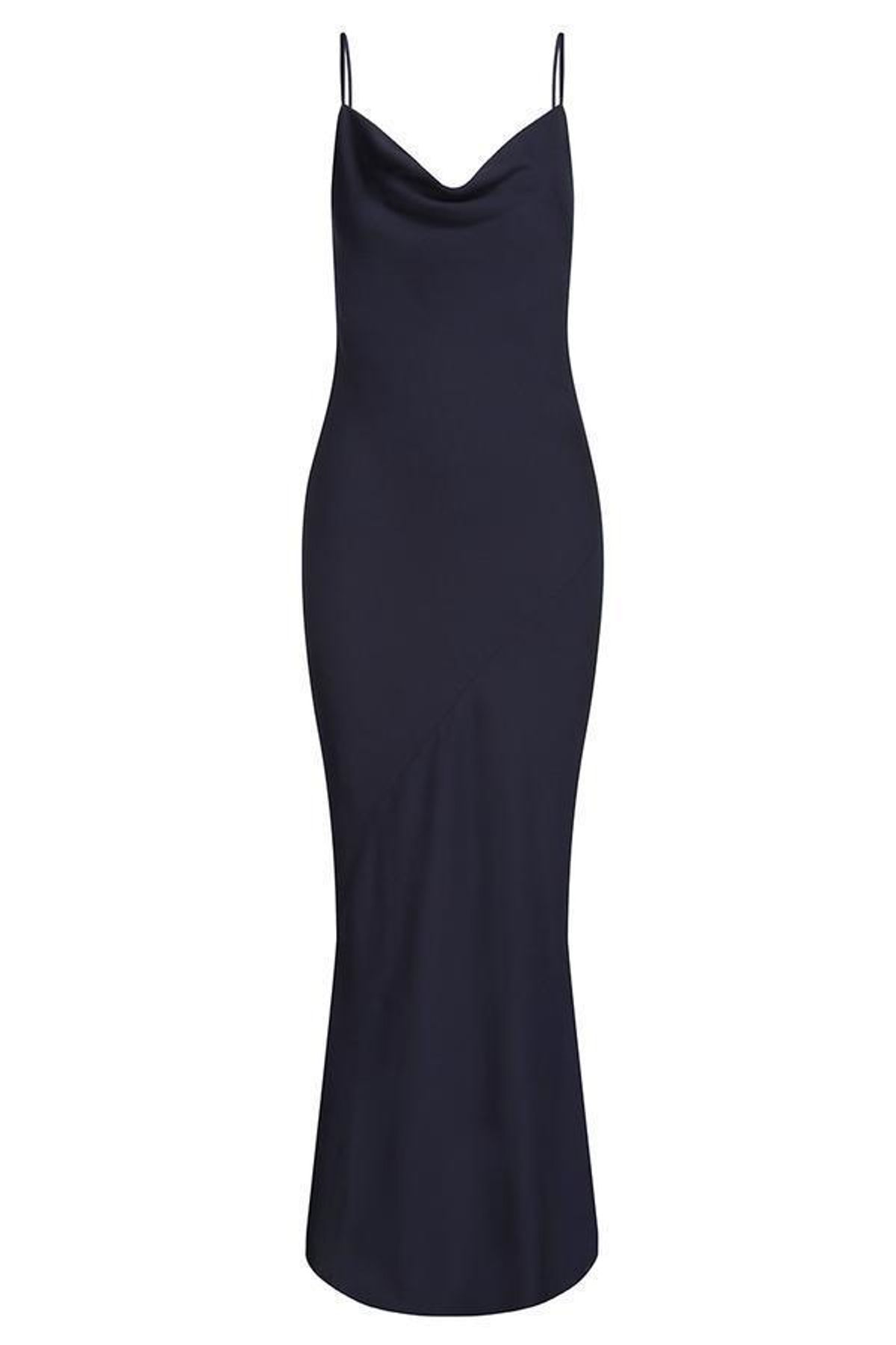 Shona Joy Luxe Bias Cowl Slip Dress Navy Size 10  - Image 3