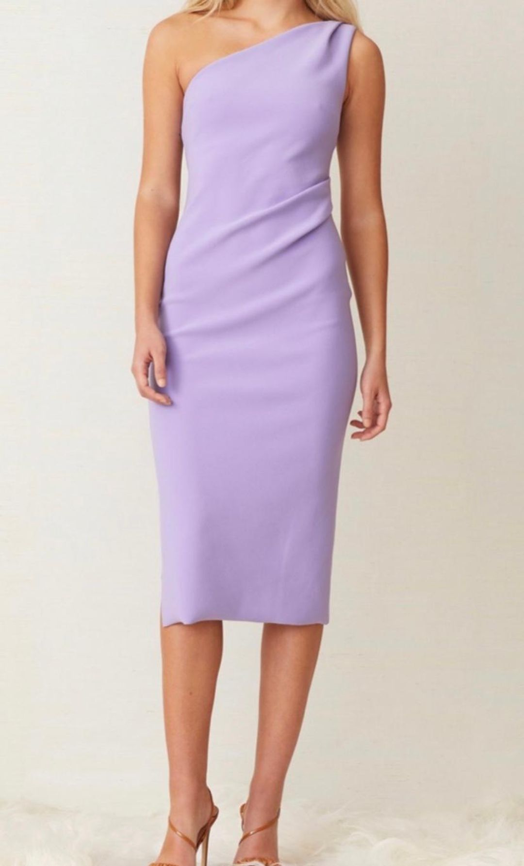 Bec & Bridge Gemma Asym Midi Dress Purple Size 8 for rent on The Volte - main image