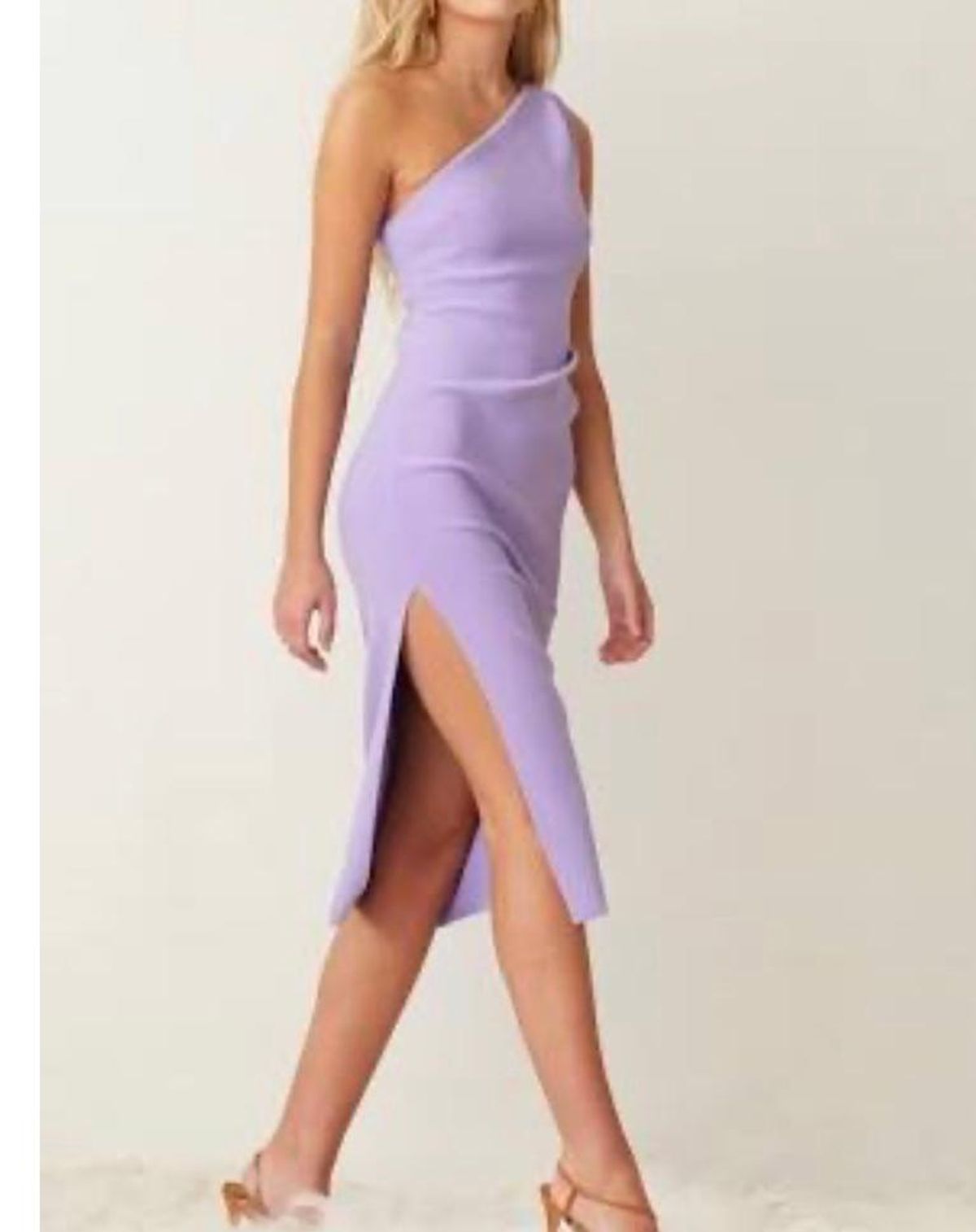Bec & Bridge Gemma Asym Midi Dress Purple Size 8 - Image 1