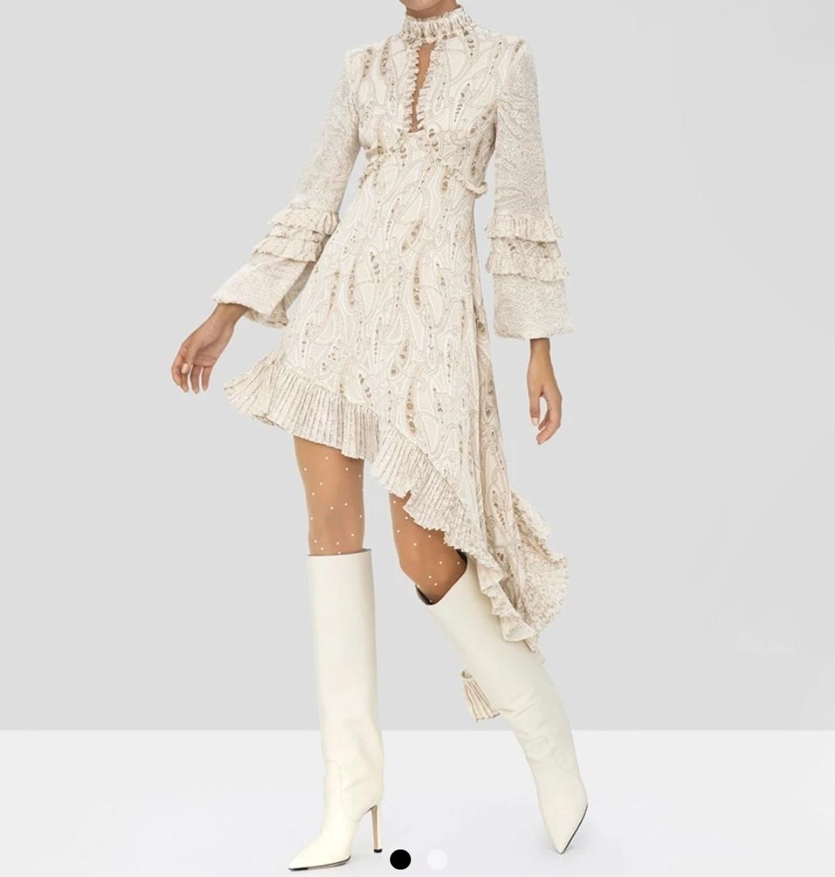 Alexis Liora Dress Cream Paisley Size 8  - Image 1