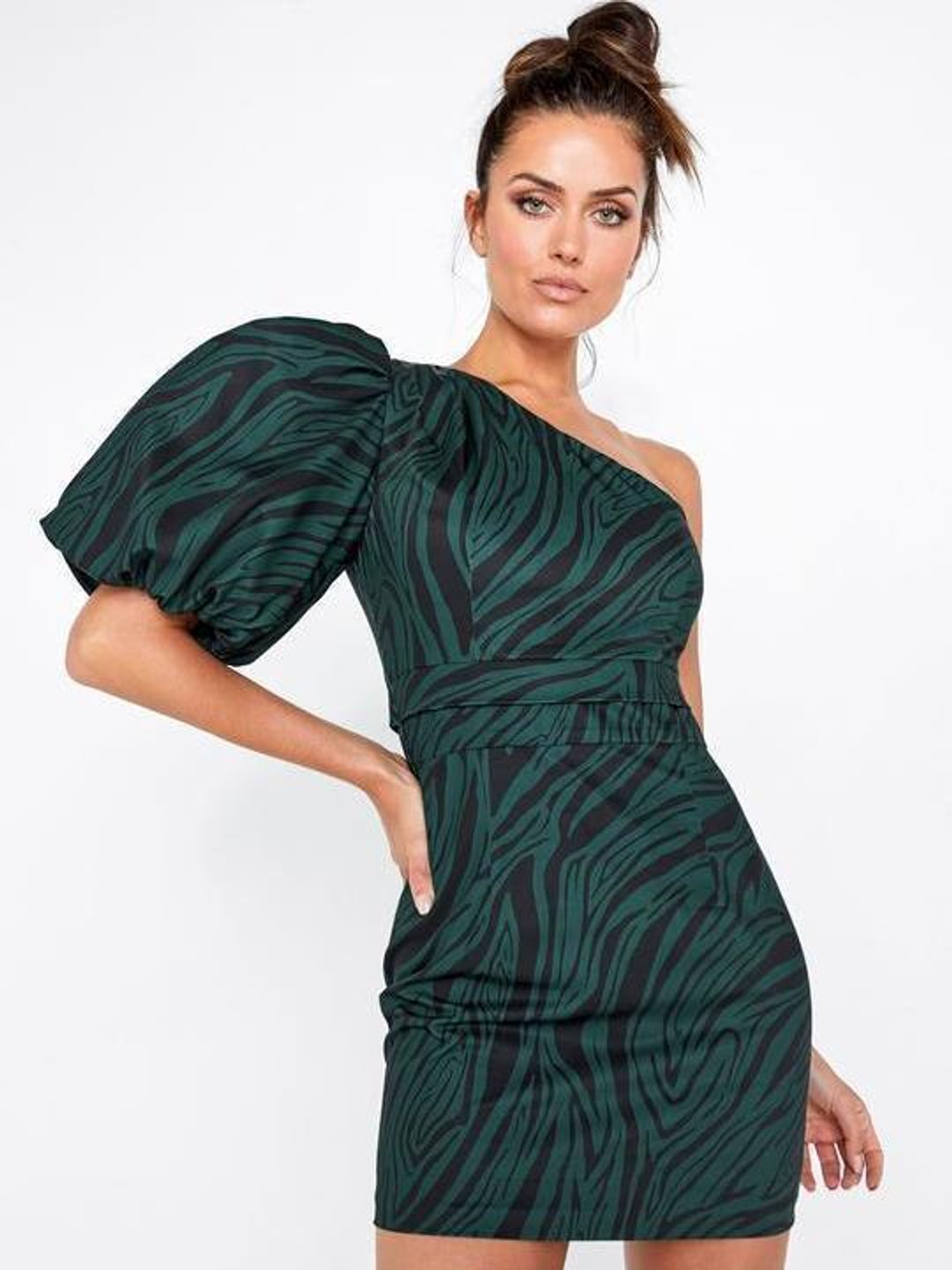 Mossman Dark Paradise Mini Dress green Size 14 for rent on The Volte - main image