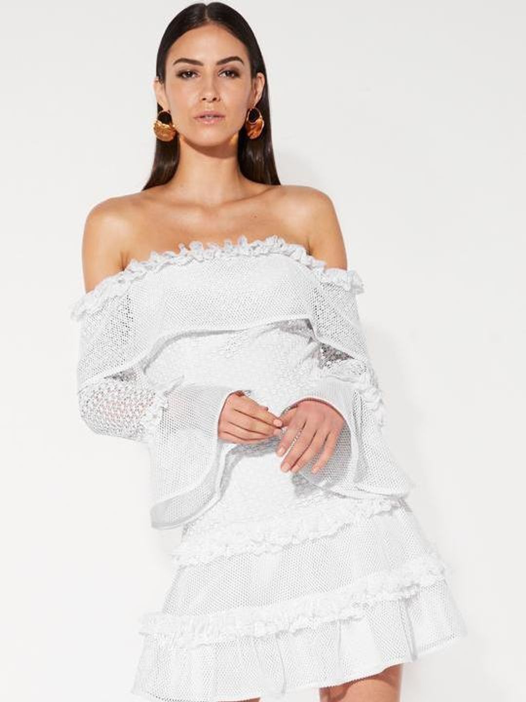 Mossman The Mood Swing Dress white Size 8 for rent on The Volte - main image