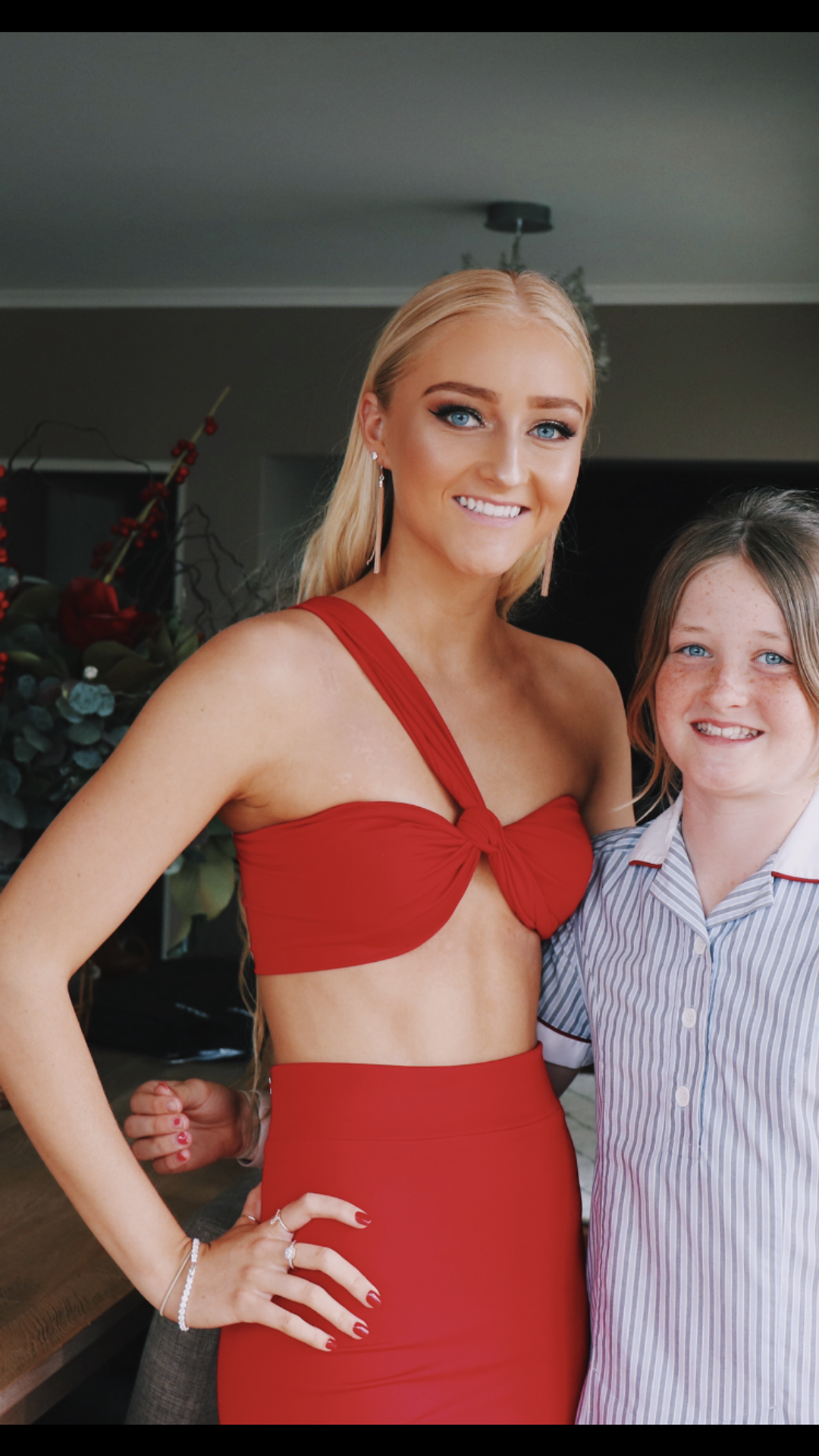 Amy Taylor Red Two Piece for rent on The Volte - main image